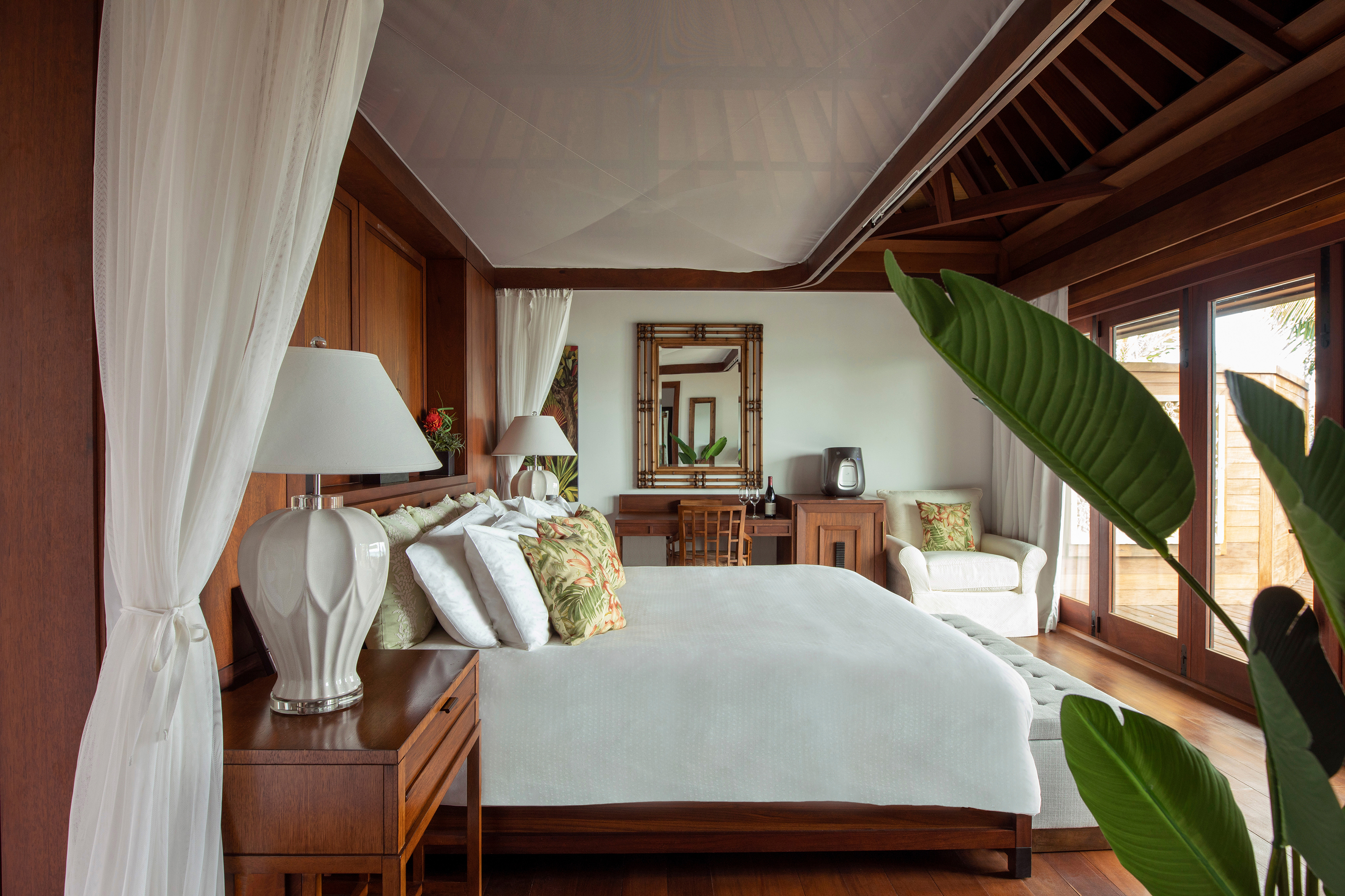 Caribbean, British Virgin Islands,  Necker Island, Temple Bedroom