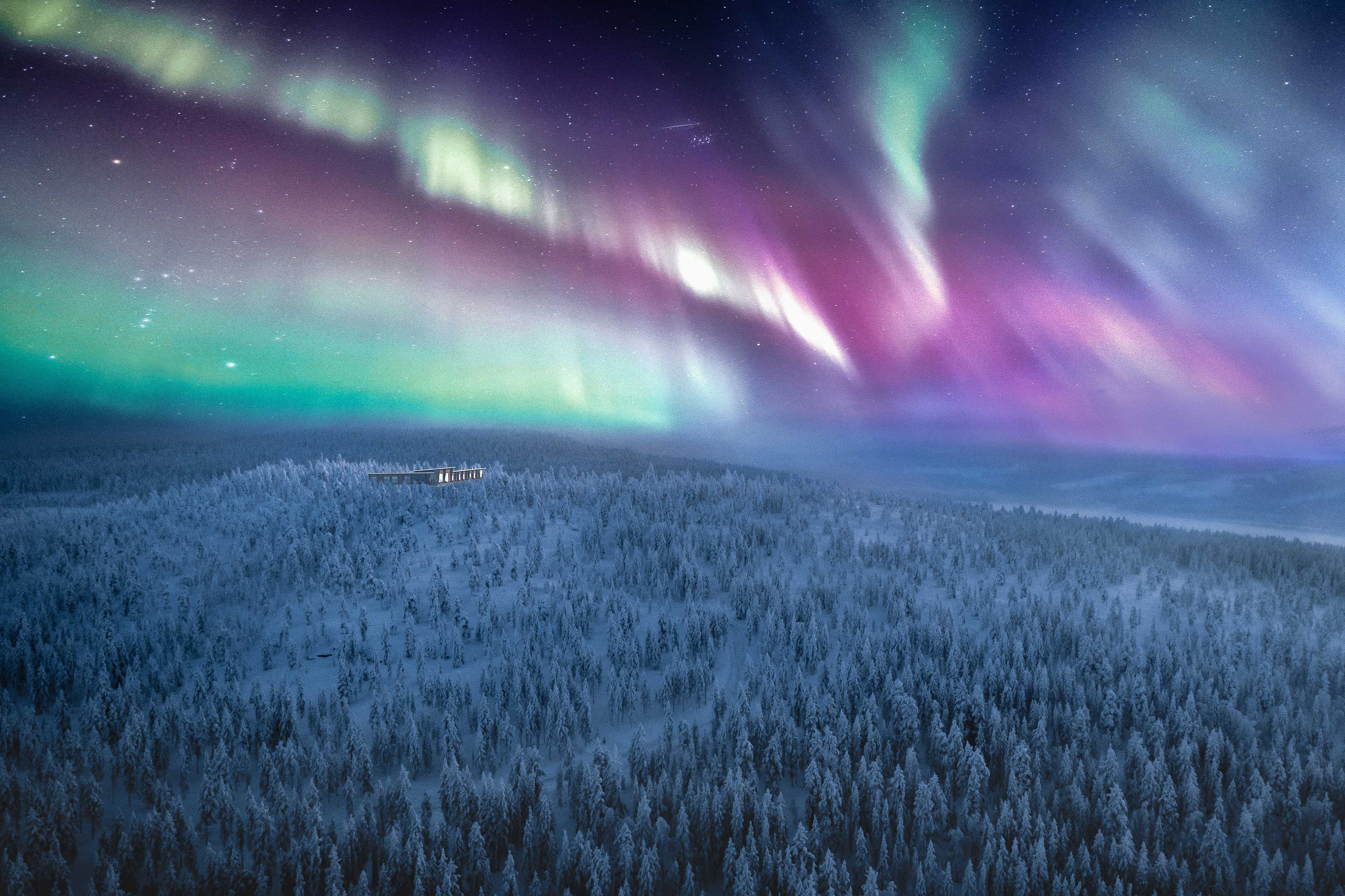 Europe Ski, Finnish Lapland, Octola Private Wilderness, Octola Northern Lights