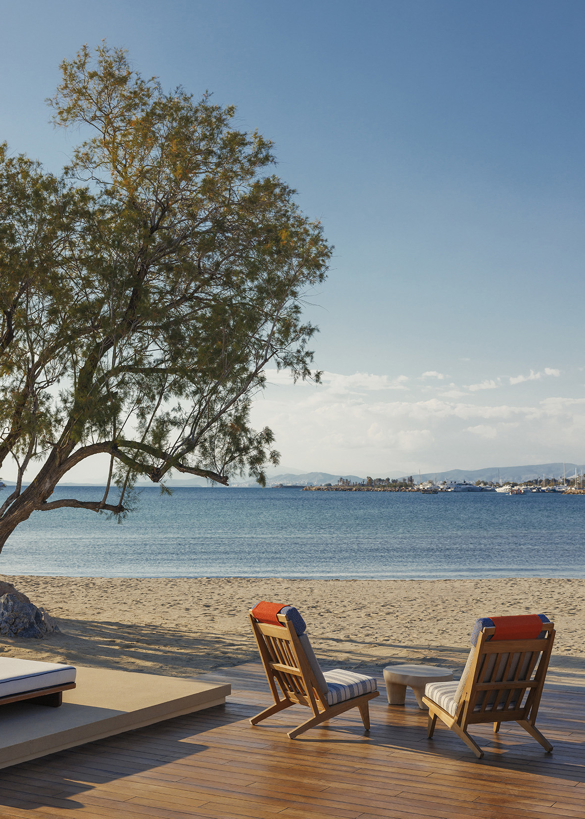 Europe, Greece, Athenian Riviera, One&Only Aesthesis, beach bar seating