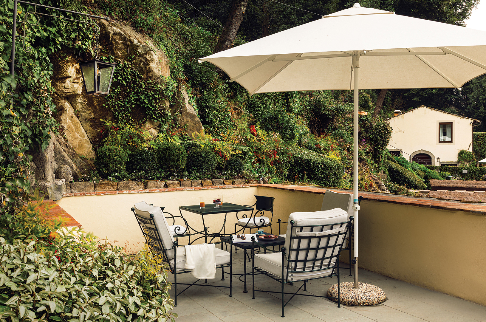 Europe, Italy, Florence, Villa San Michele, A Belmond Hotel, Florence, Terrace