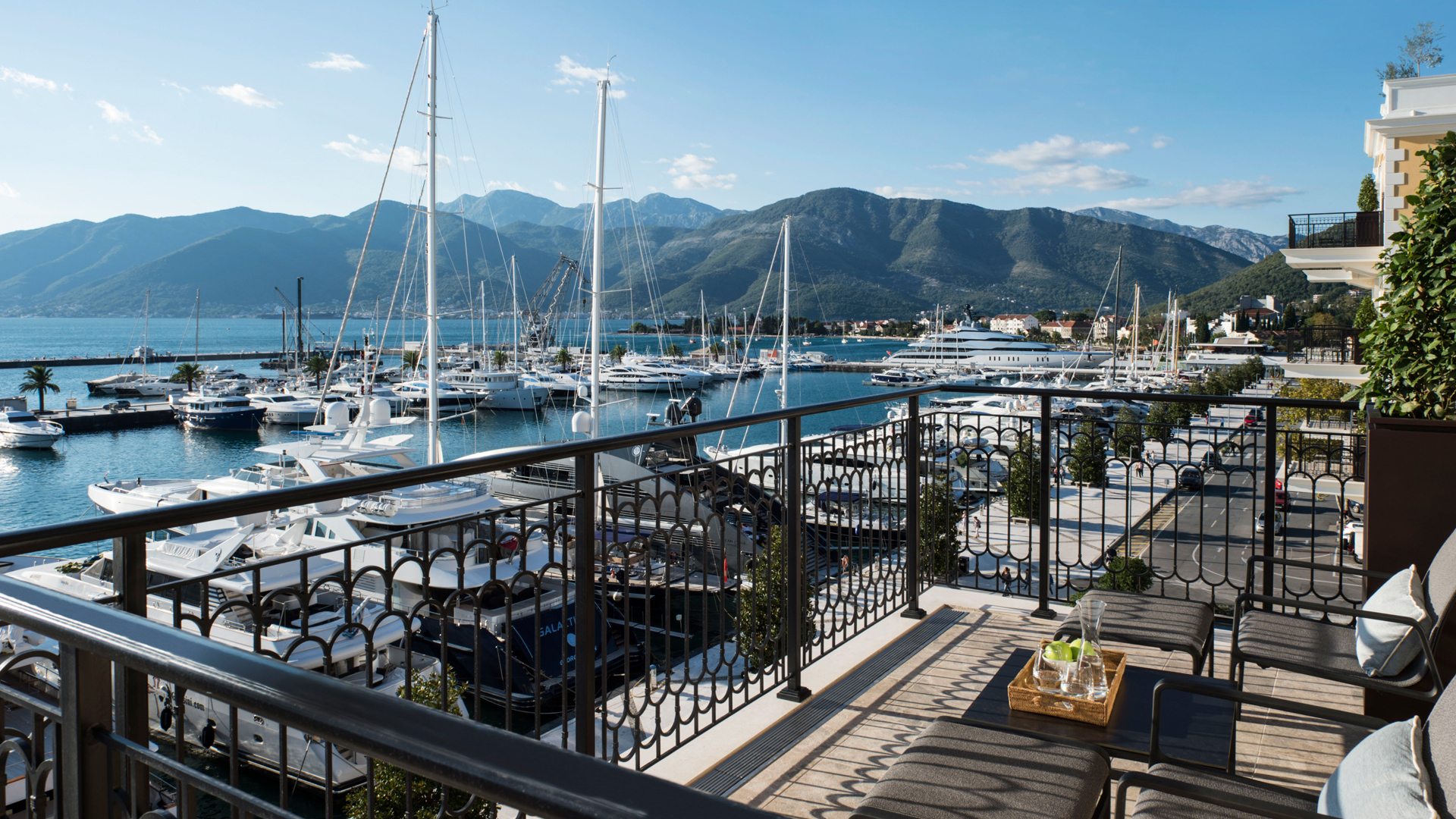 Europe, Luxury Montenegro Holidays, Regent Porto Montenegro, Terrace views