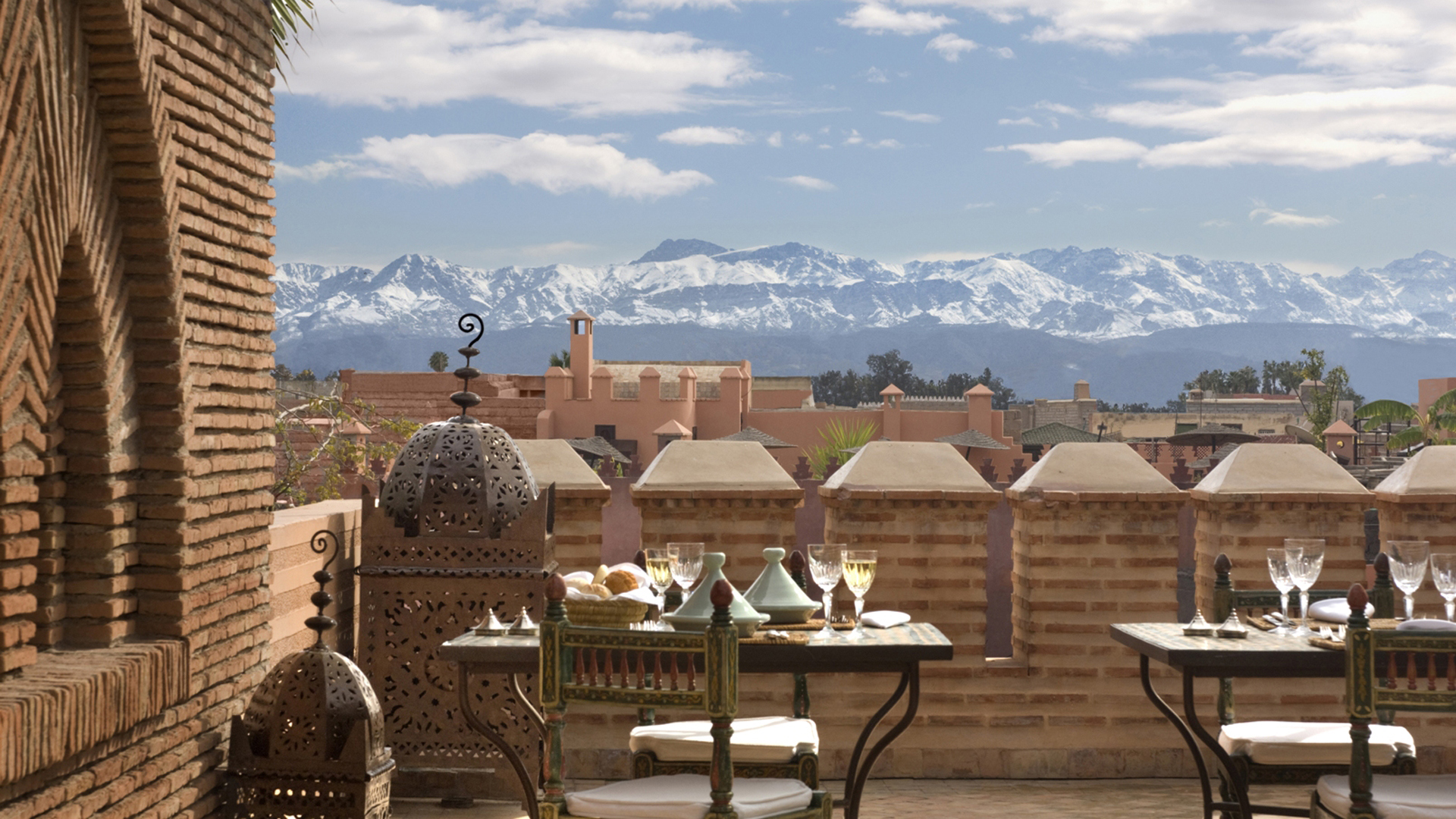 Europe and North Africa, Morocco, Marrakech, La Sultana Marrakech, Terrace