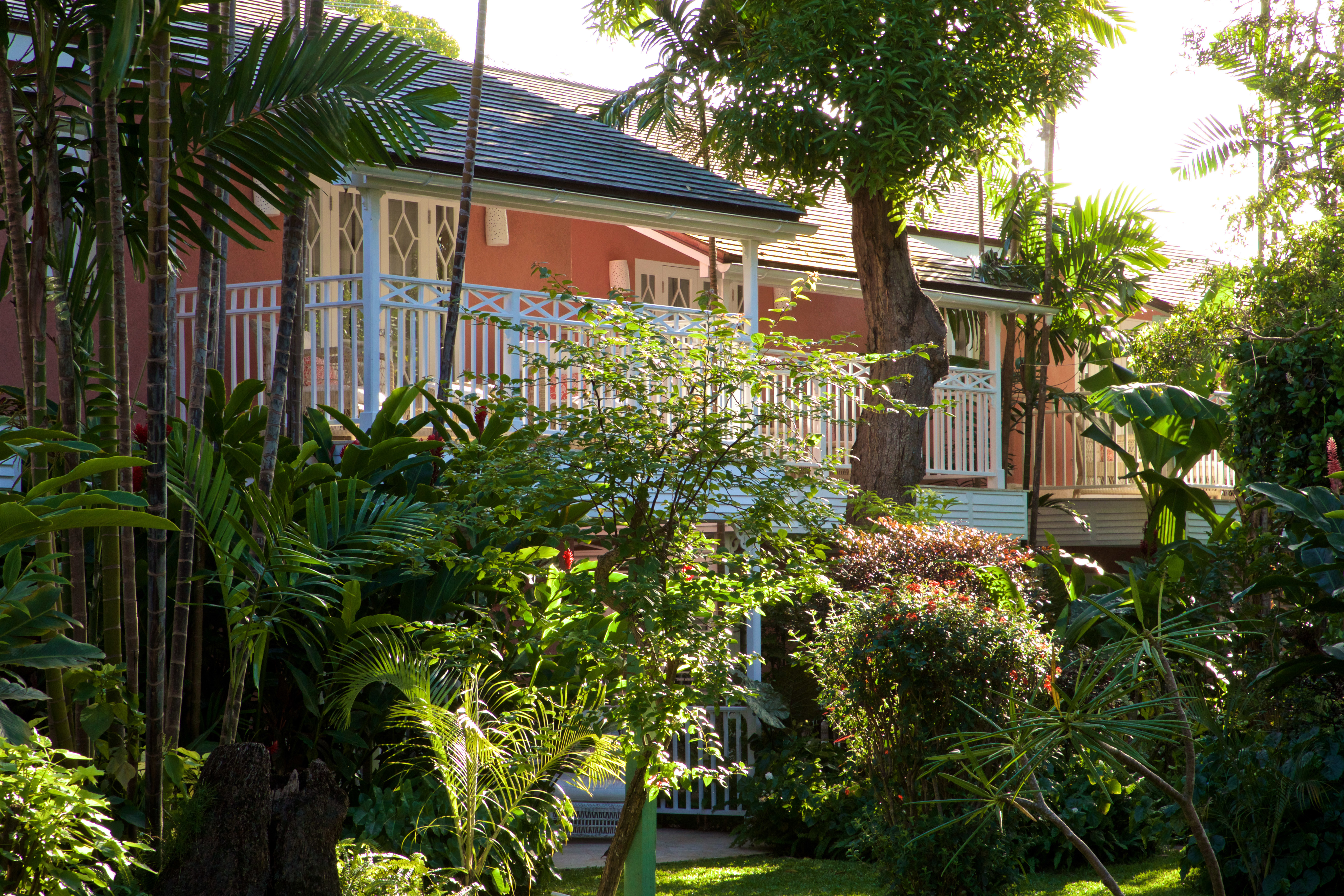 Lush gardens and exterior of Cobblers Cove
