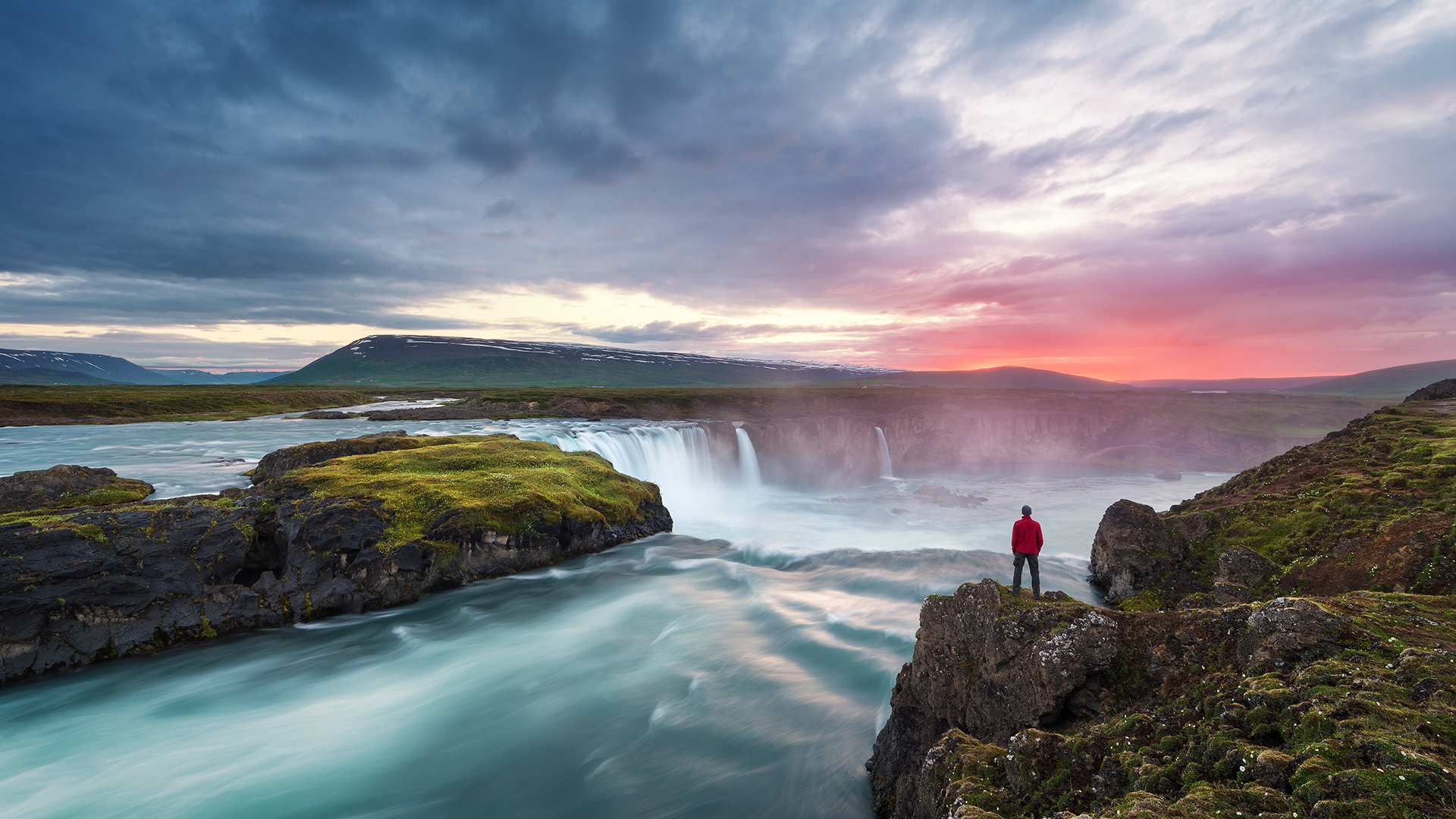 Europe, Godafoss waterfall, Iceland