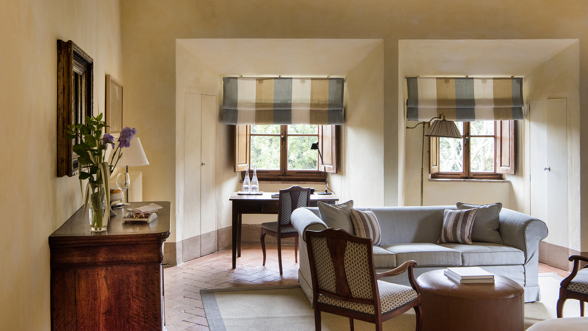 Europe, Italy, Tuscany, Borgo Pignano, Villa Lounge