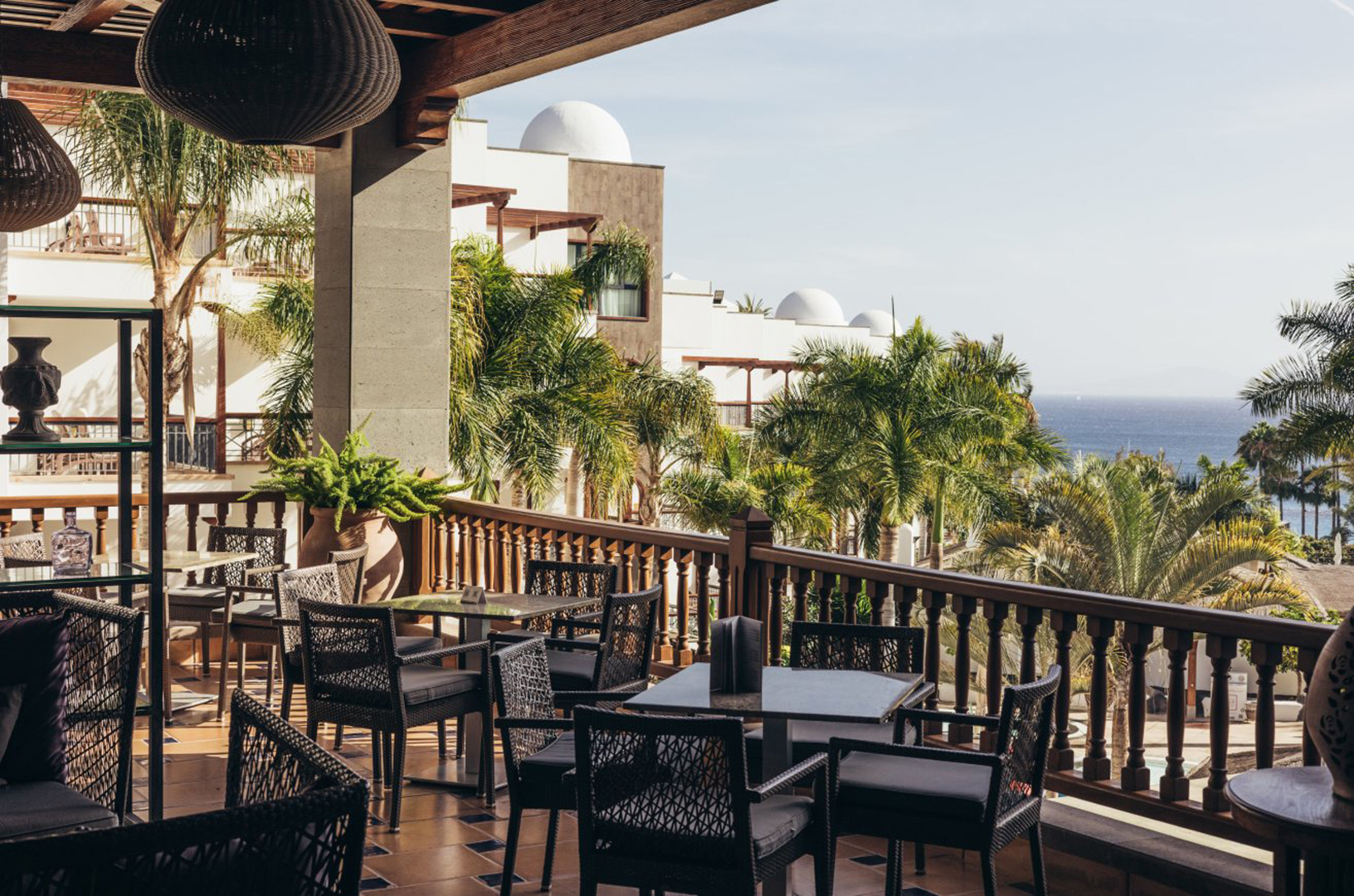 Europe, Spain, Lanzarote, Princesa Yaiza Suite Hotel Resort, Terrace Seating