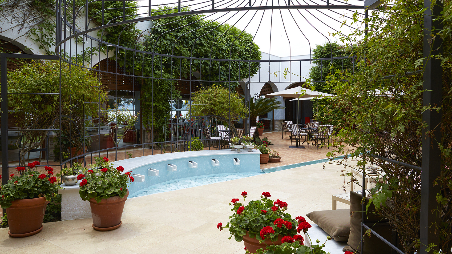 Europe, Greece, Halkidiki, Eagles Palace, Patio