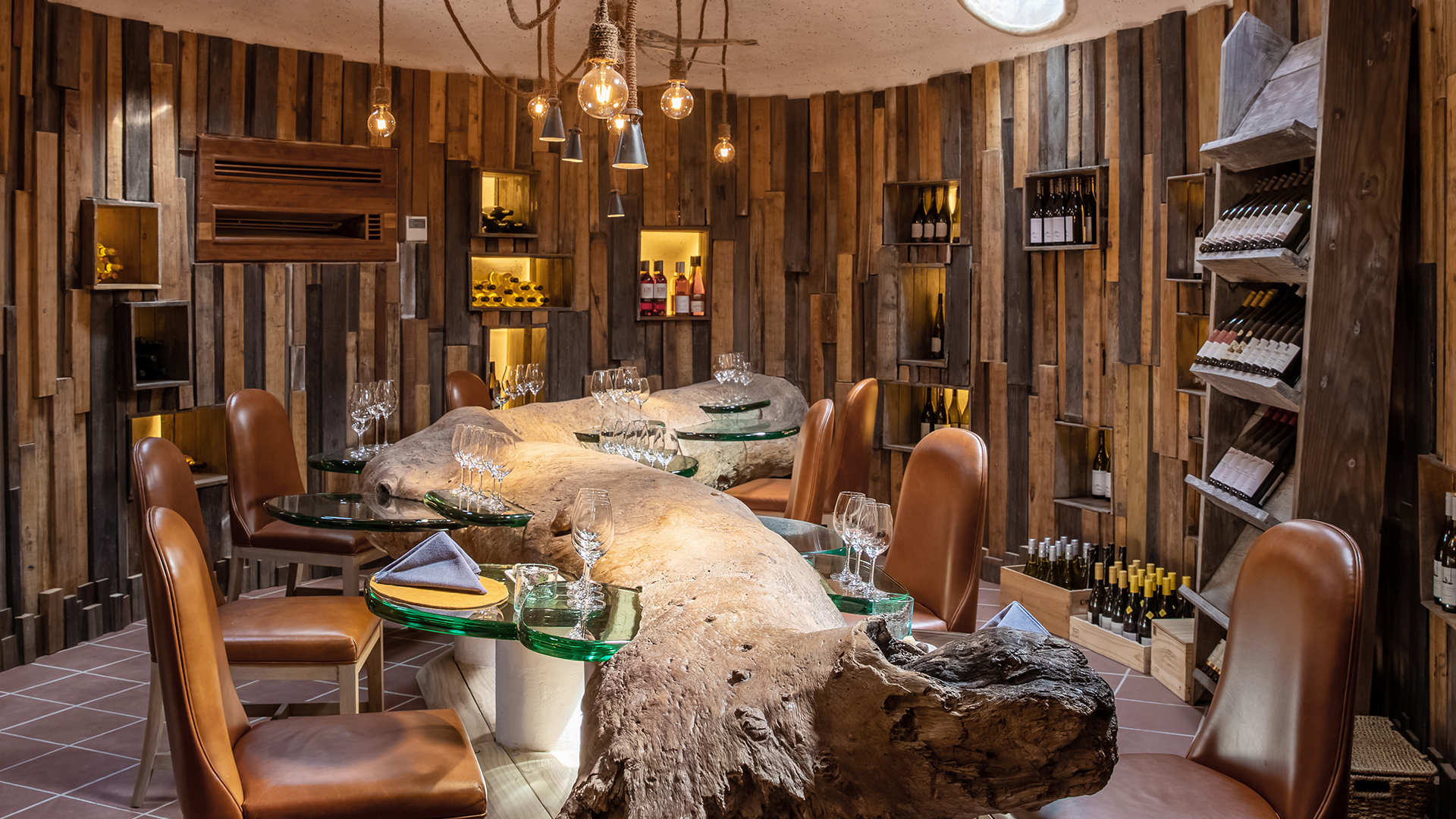 Underground wine cellar