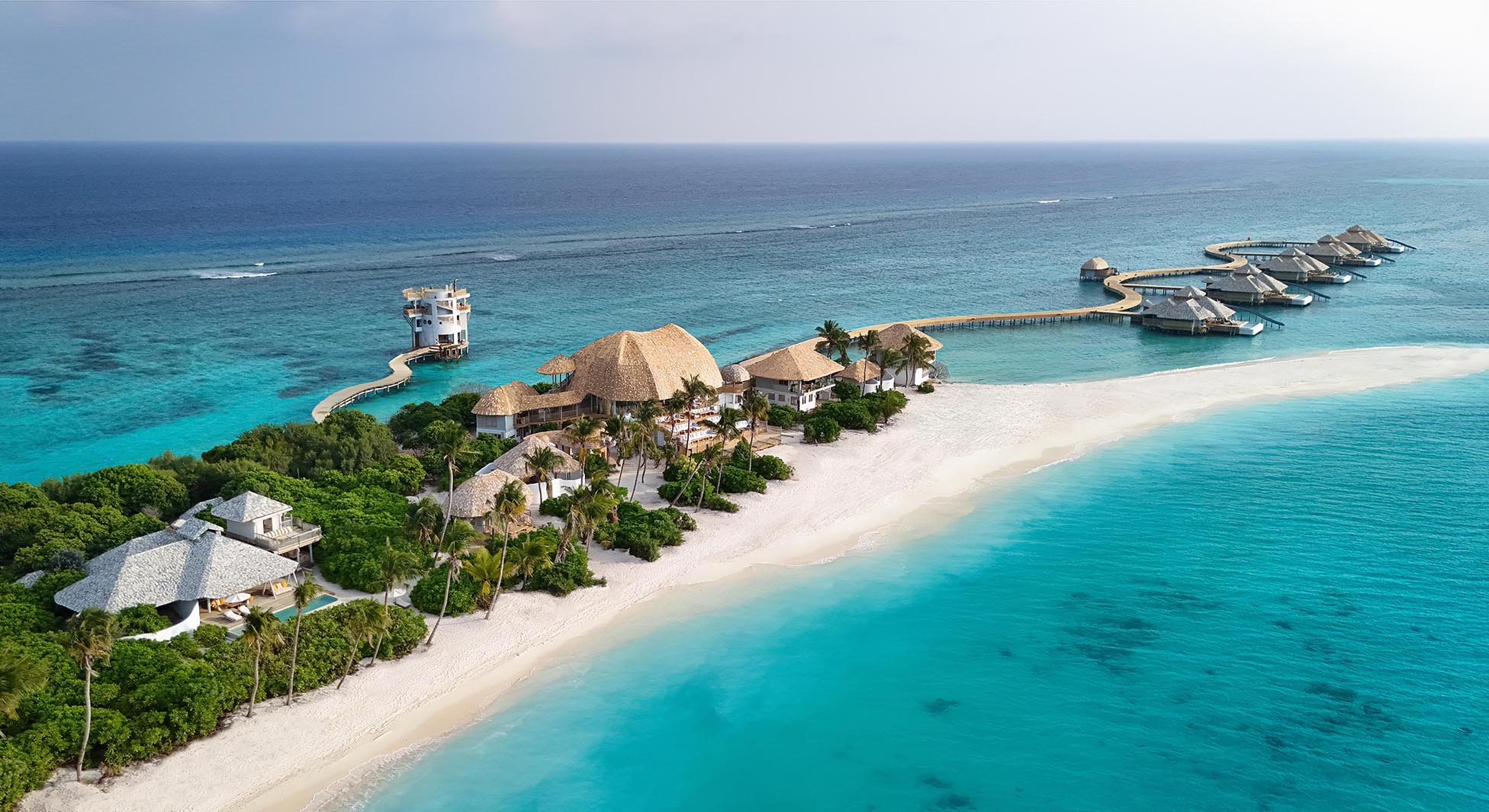Indian Ocean, Maldives, Soneva Secret, Island Aerial