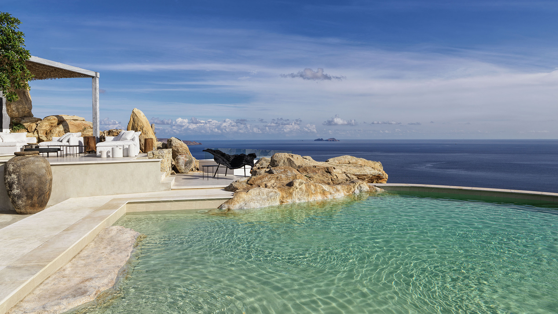 Europe, Greece, Mykonos, Panoptis Escape, Pool