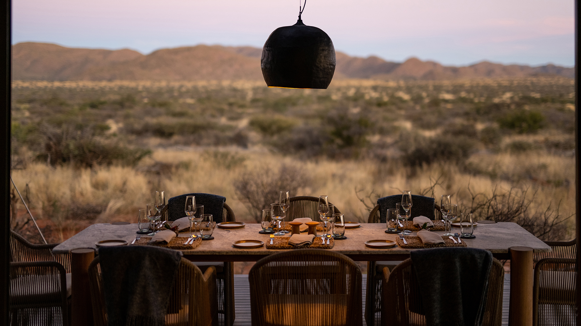 South africa, Northern cape province, Tswalu game reserve, Dining