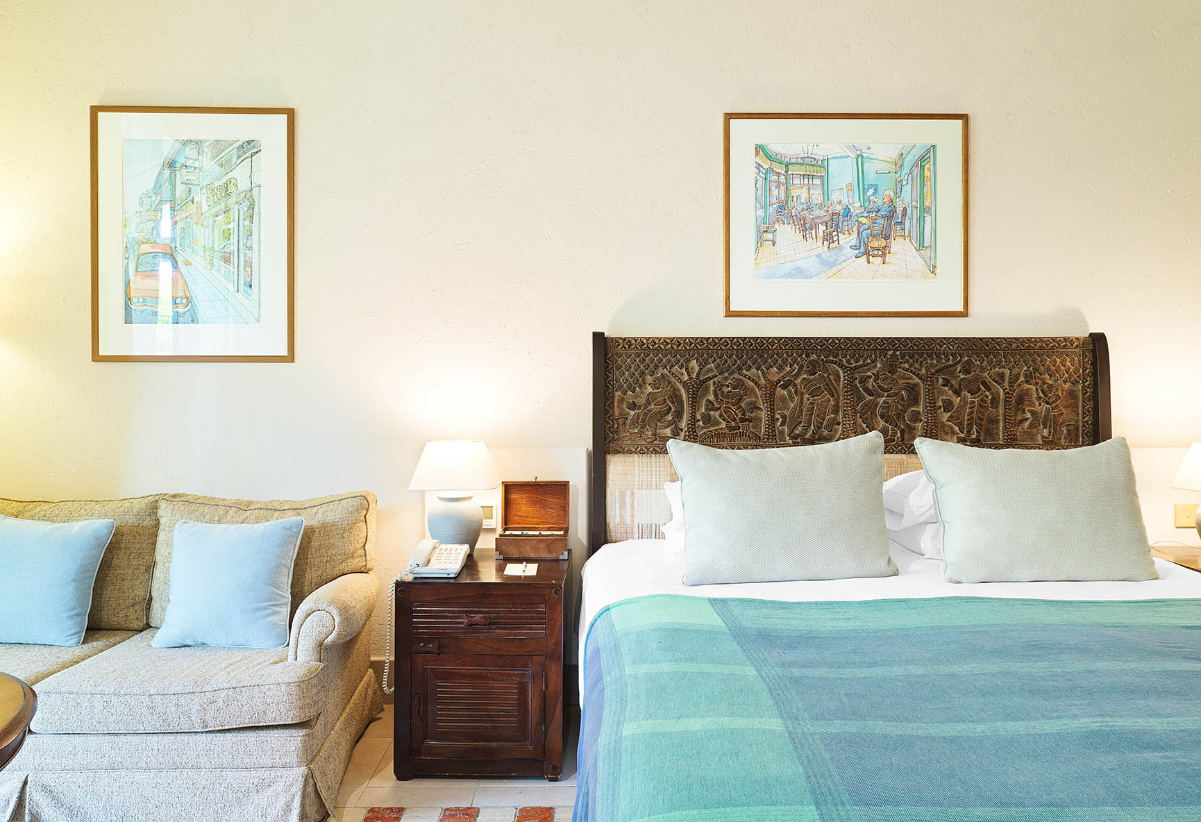 Europe, Cyprus, Columbia Beach Resort, Junior Suite bedroom details 