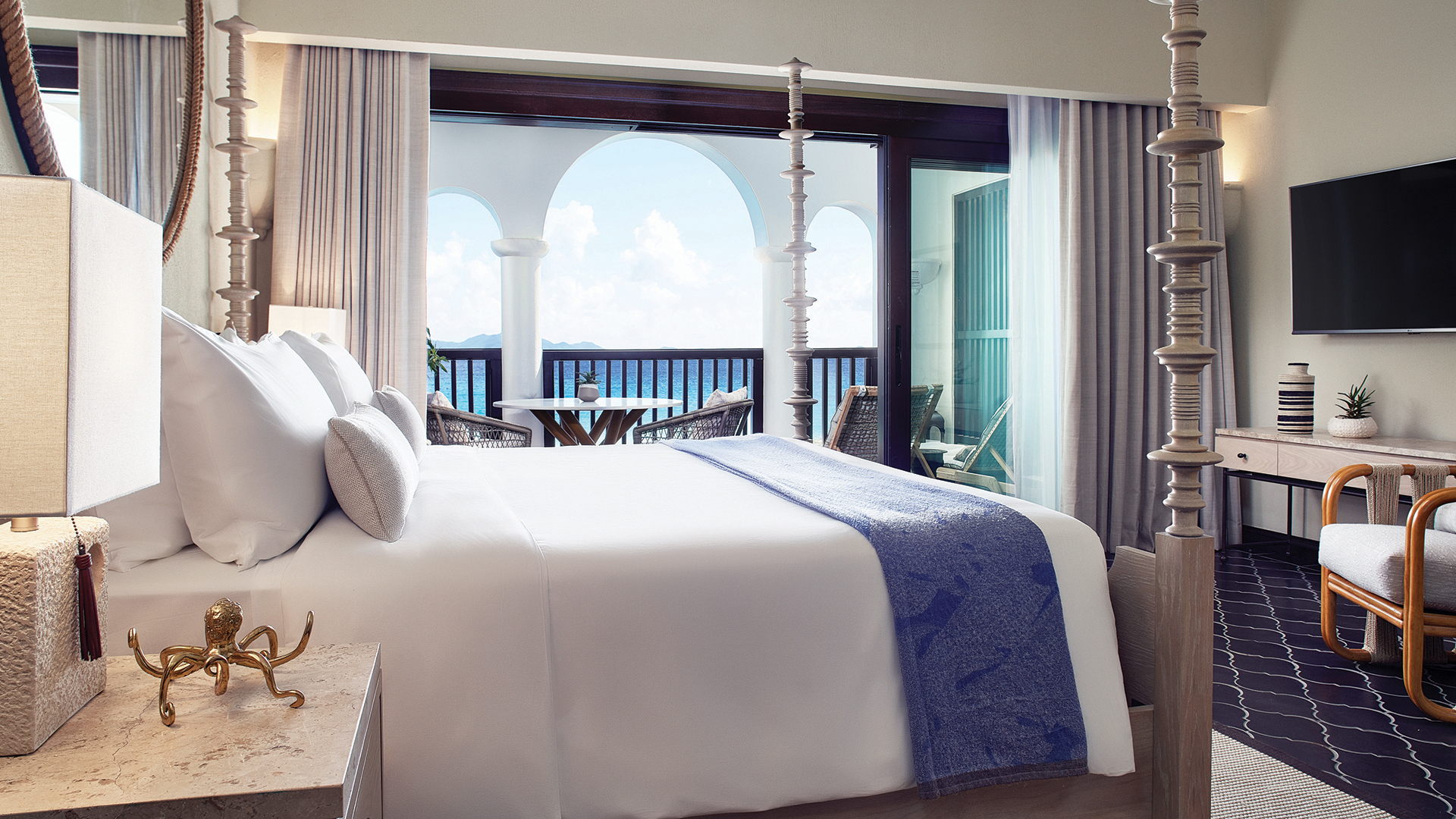  Caribbean, Anguilla, Cap Juluca A Belmond Hotel Anguilla, Balcony Bedroom