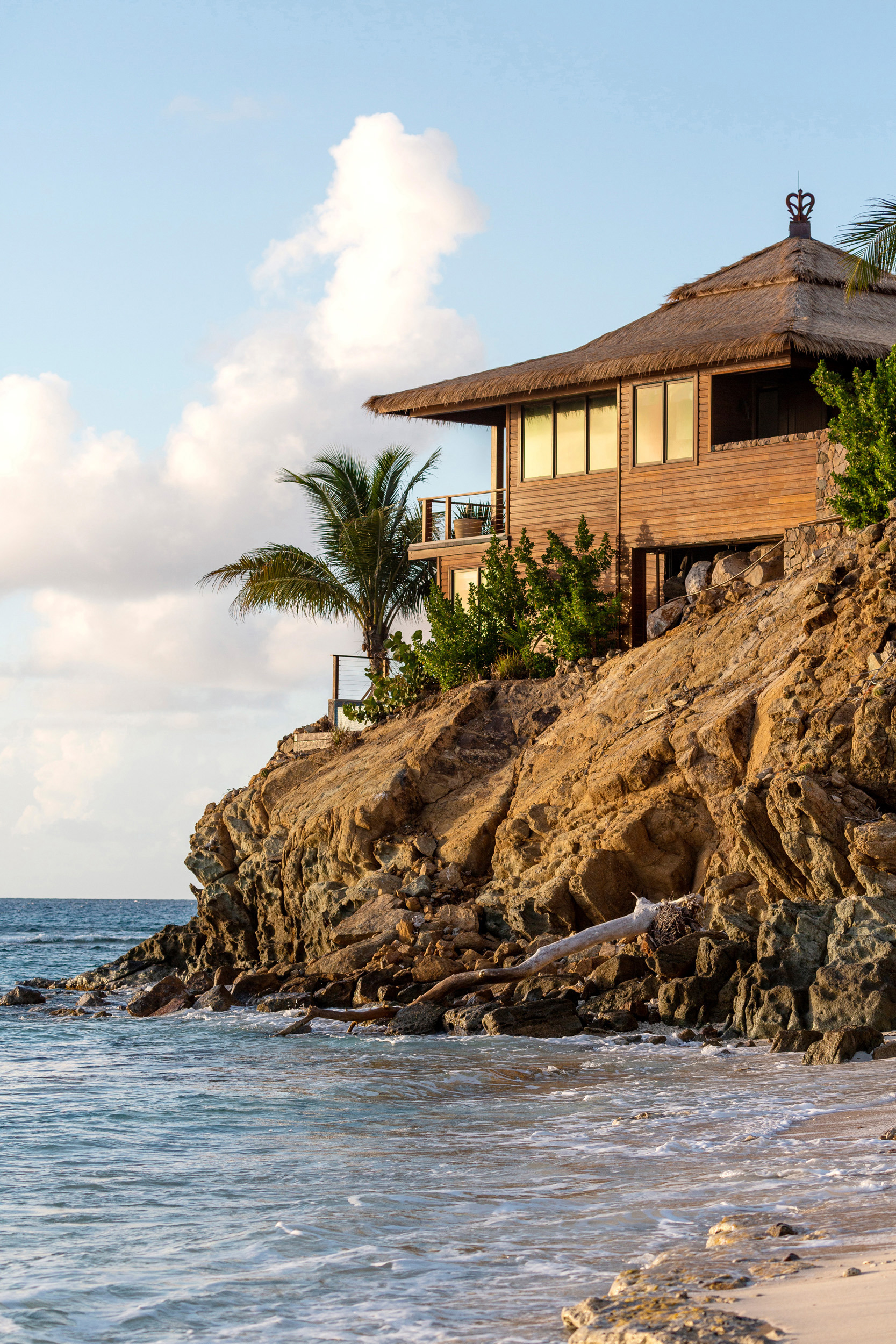 Caribbean, British Virgin Islands,  Necker Island, Bali Cliff Low