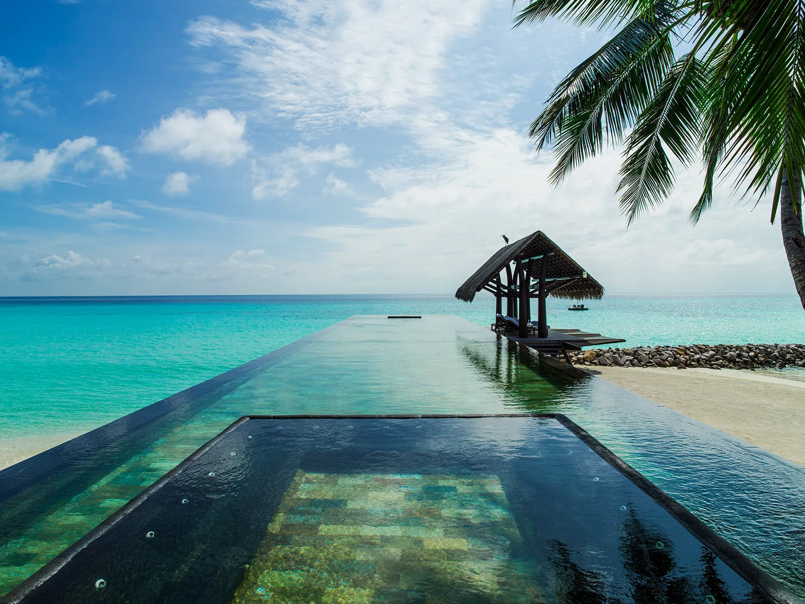 Lap pool at One&Only Reethi Rah Maldives