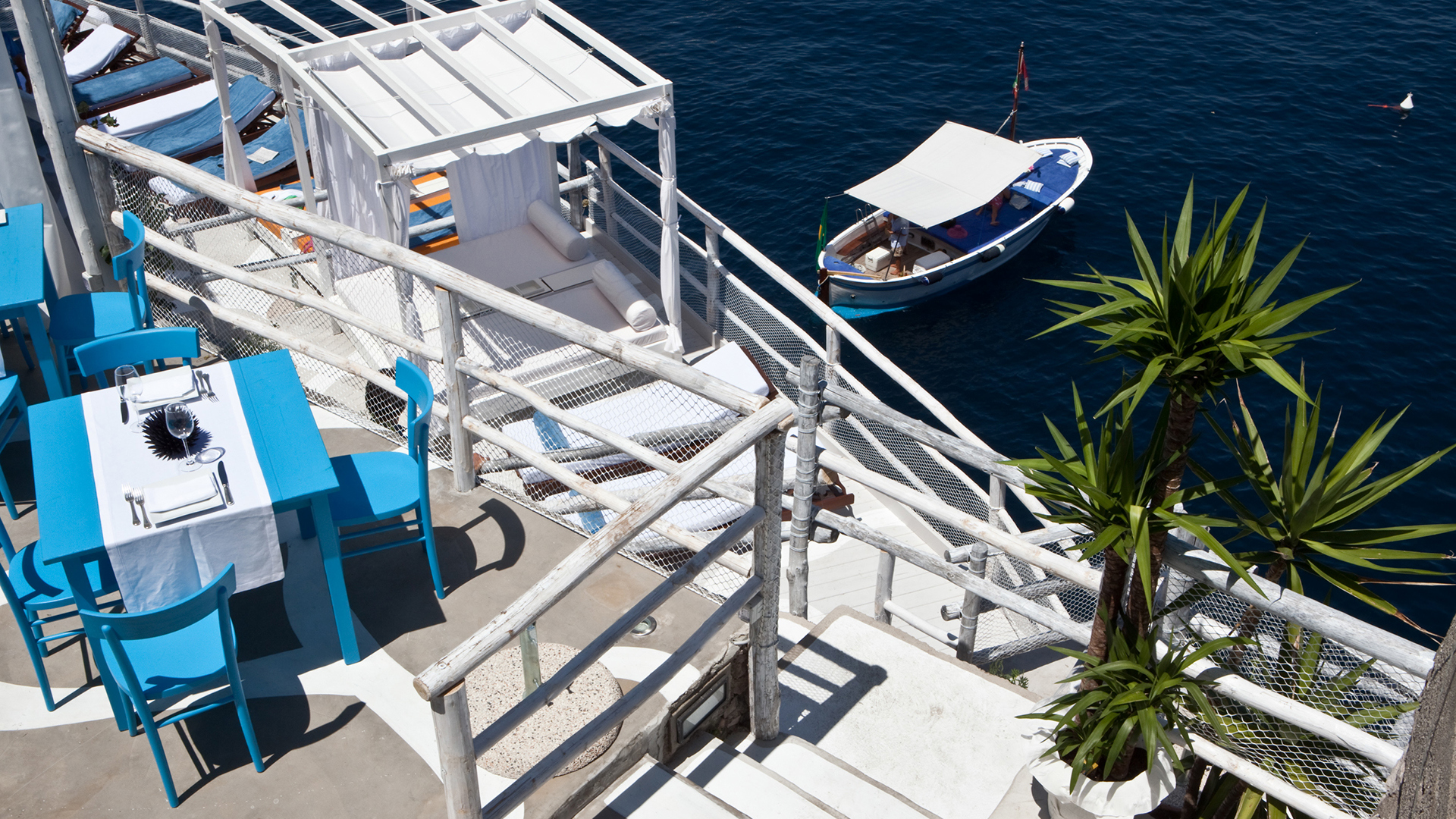 Europe, Italy, Capri Palace Jumeirah, Il Riccio Restaurant & Beach Club