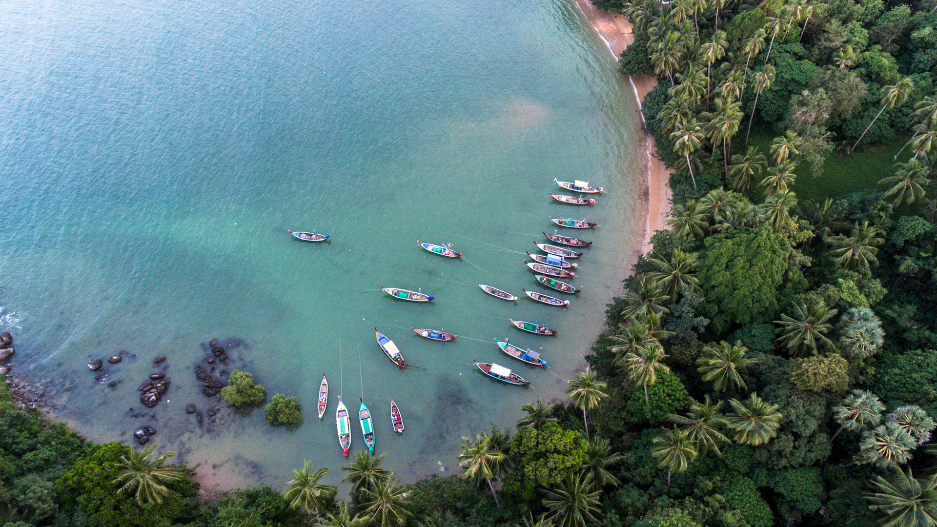 Worldwide, Thailand, Amanpuri, Aerial View of Beach