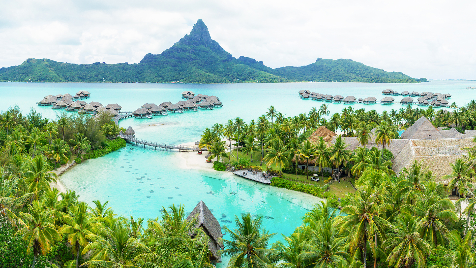 Worldwide, French Polynesia, Intercontinental Bora Bora Resort Thalasso Spa, Aerial