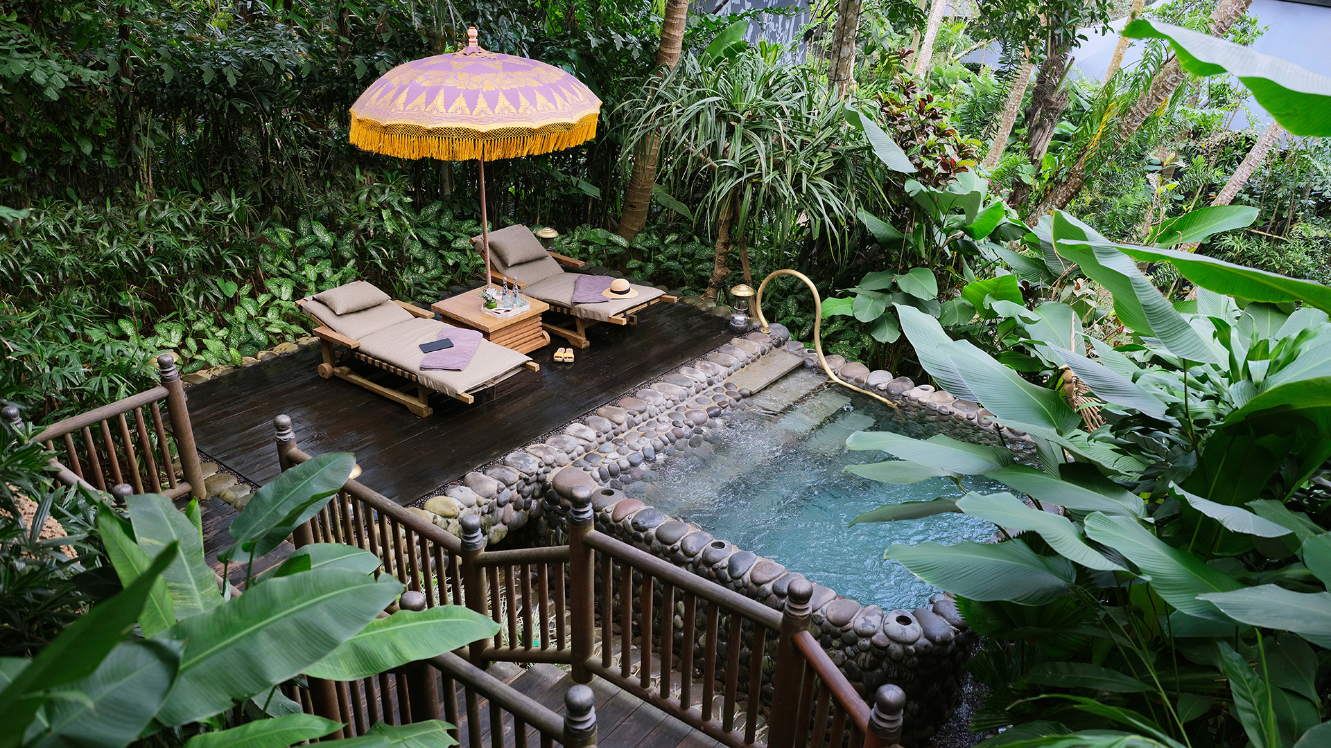Ubud Accommodation Terrace tent Saltwater pool