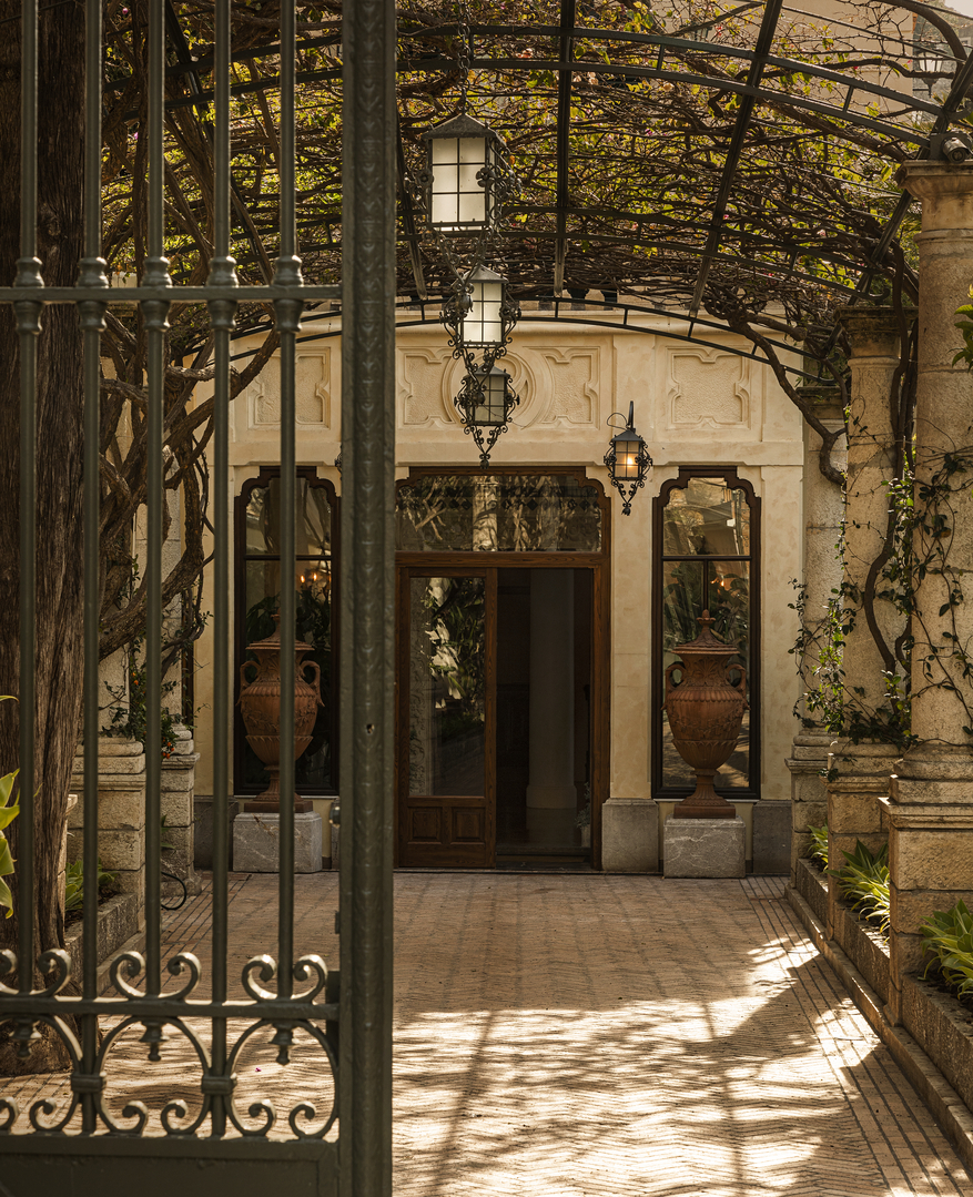 Europe, Italy, Sicily, Entrance to Grand Hotel Timeo, A Belmond Hotel, Taormina