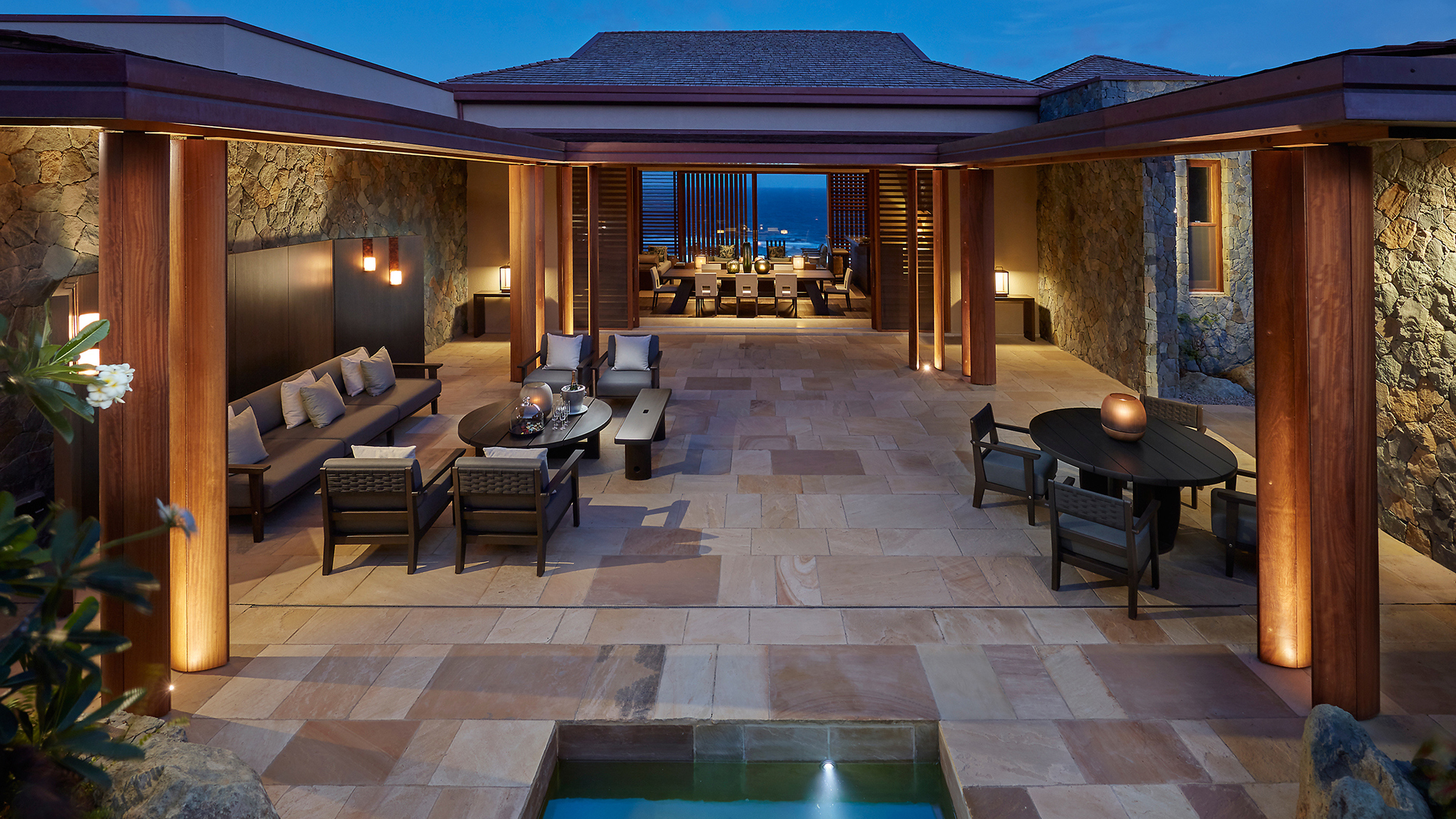 Caribbean, The Grenadines, Mandarin Oriental Canouan, Villa Patio