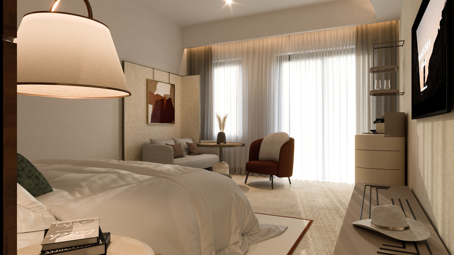 Europe, Croatia, Hotel Monte Mulini, Bedroom suite