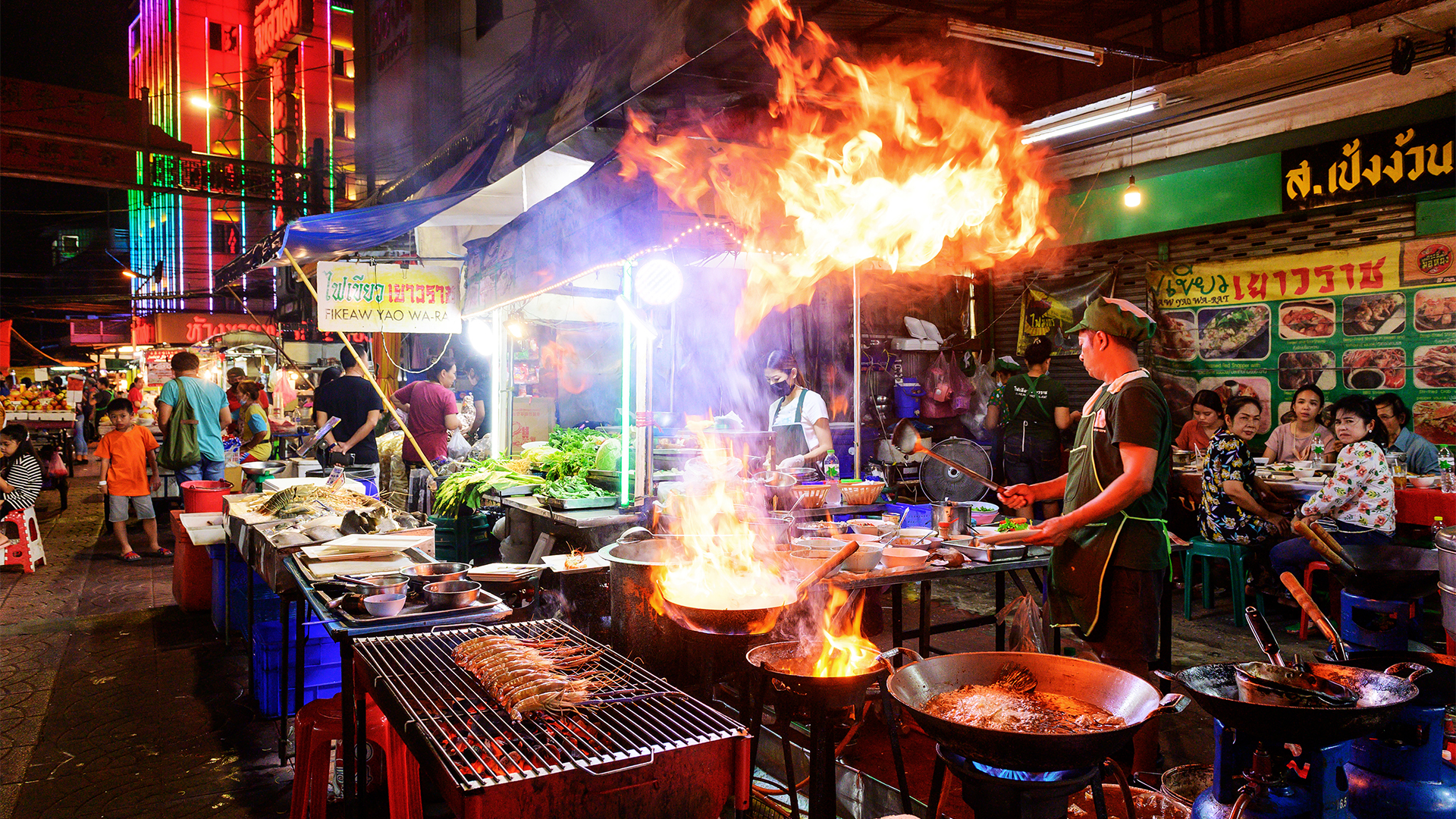 Asia, Thailand, Bangkok, food market 