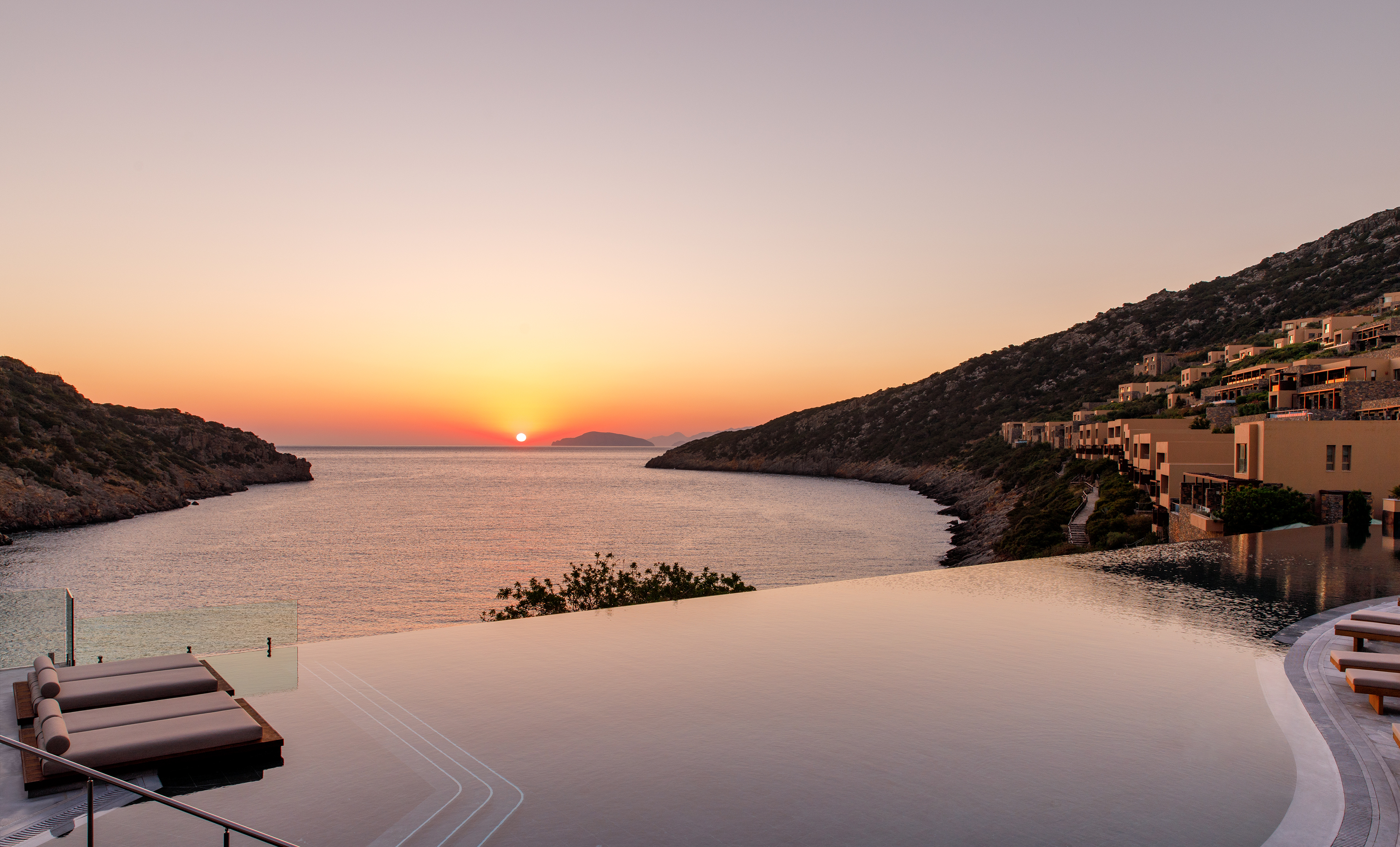 Europe, Greece, Crete, Daios Cove Luxury Resort & Villas, Pool View