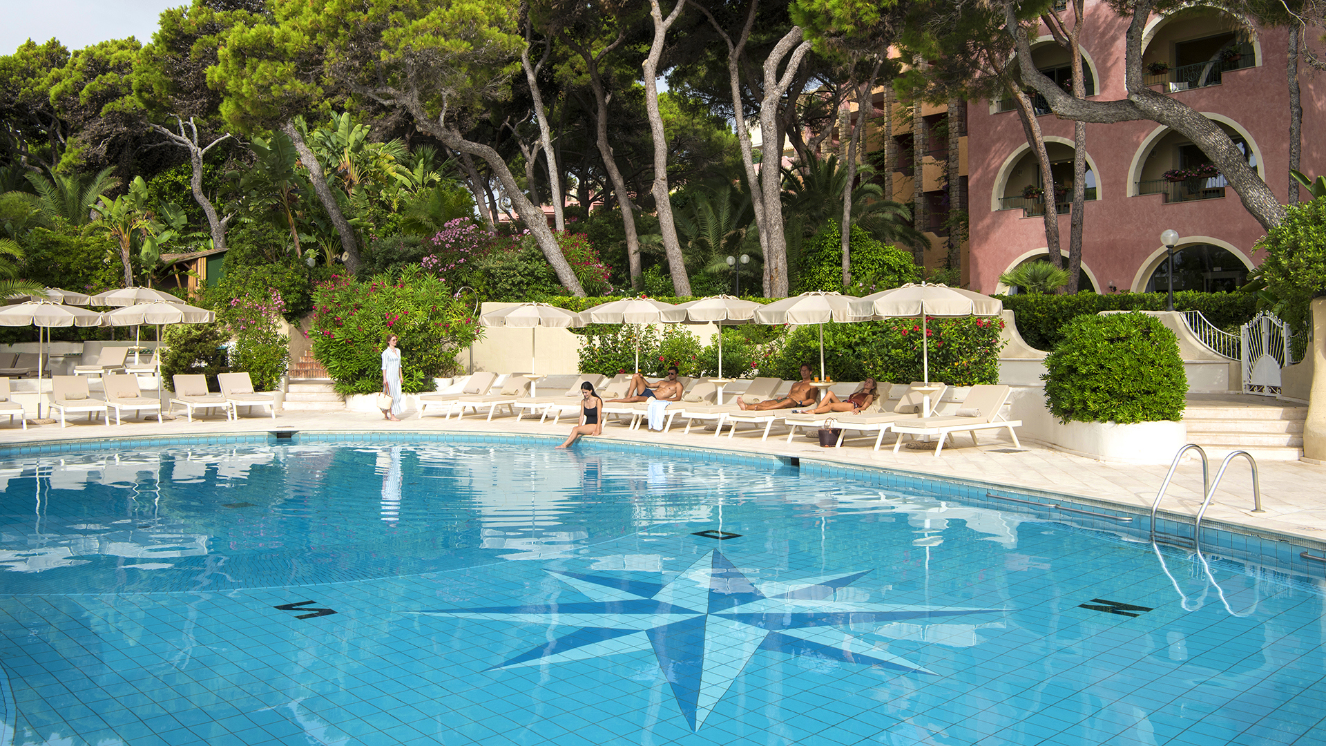  Europe, Italy, Sardinia, Forte Village - Il Castello, Pool Antinori