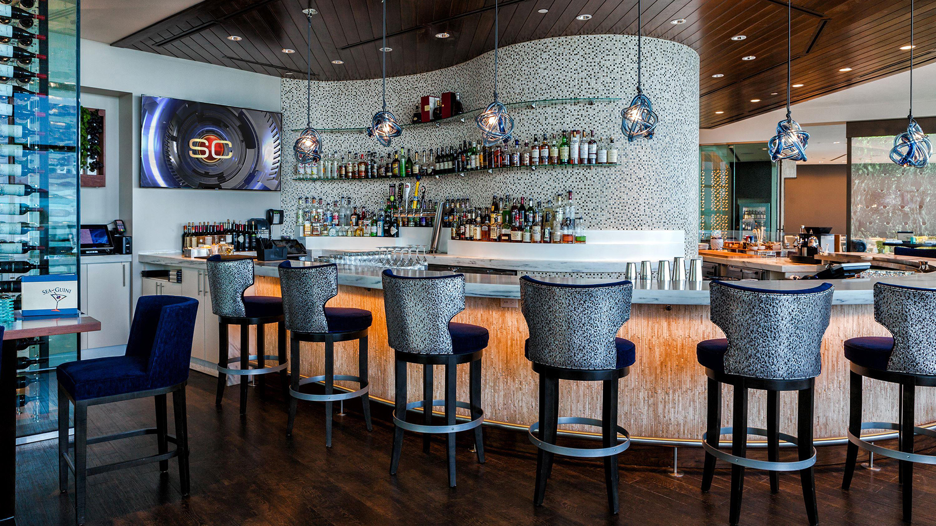 USA, Florida, Opal Sands Resort, Sea-Guini Bar