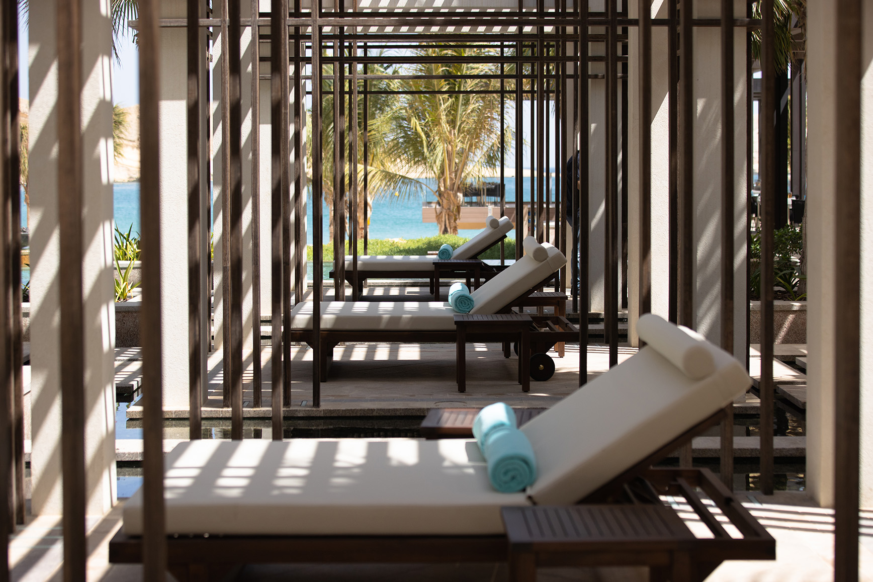 Arabia, Oman, Jumeirah Muscat Bay, Adults Pool Sunloungers