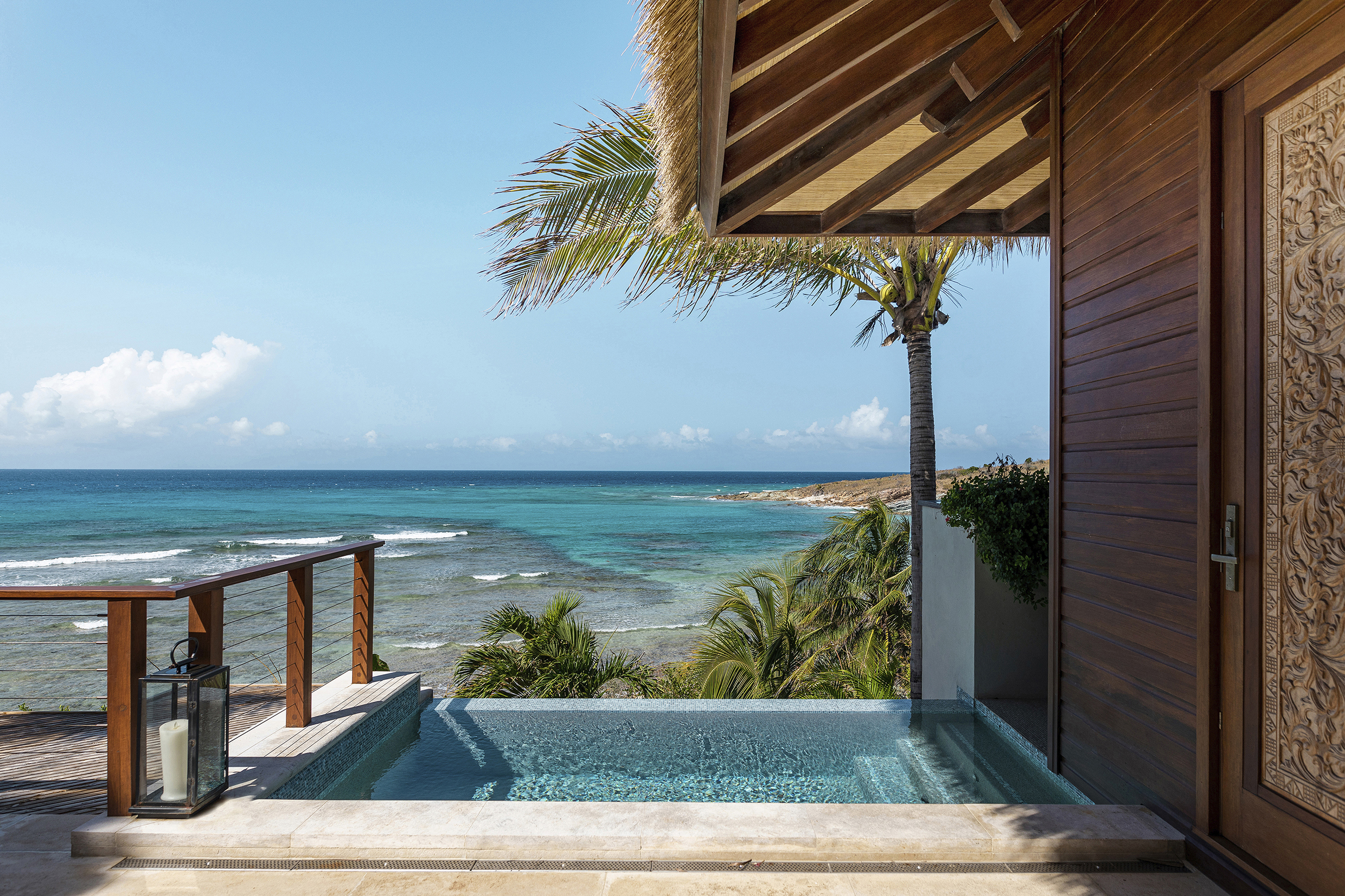 Caribbean, British Virgin Islands,  Necker Island, Bali hot tub