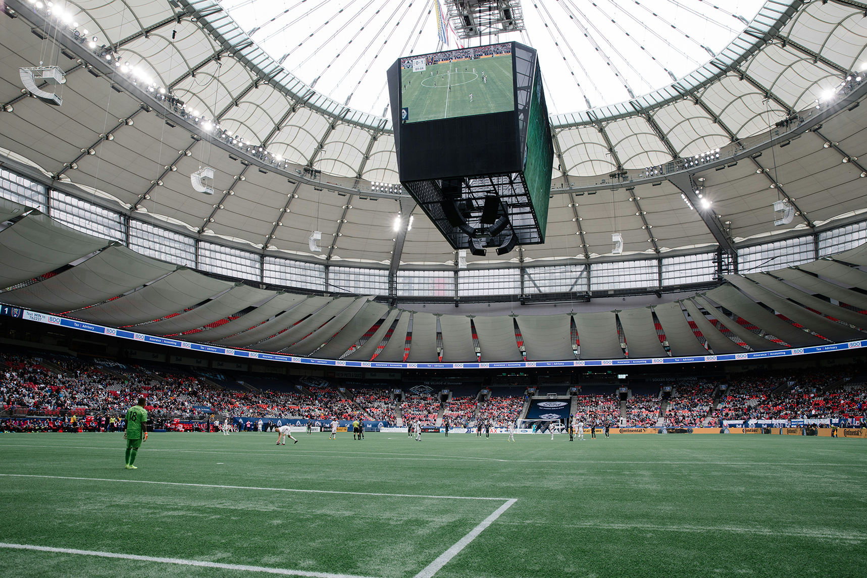 A football game in Canada