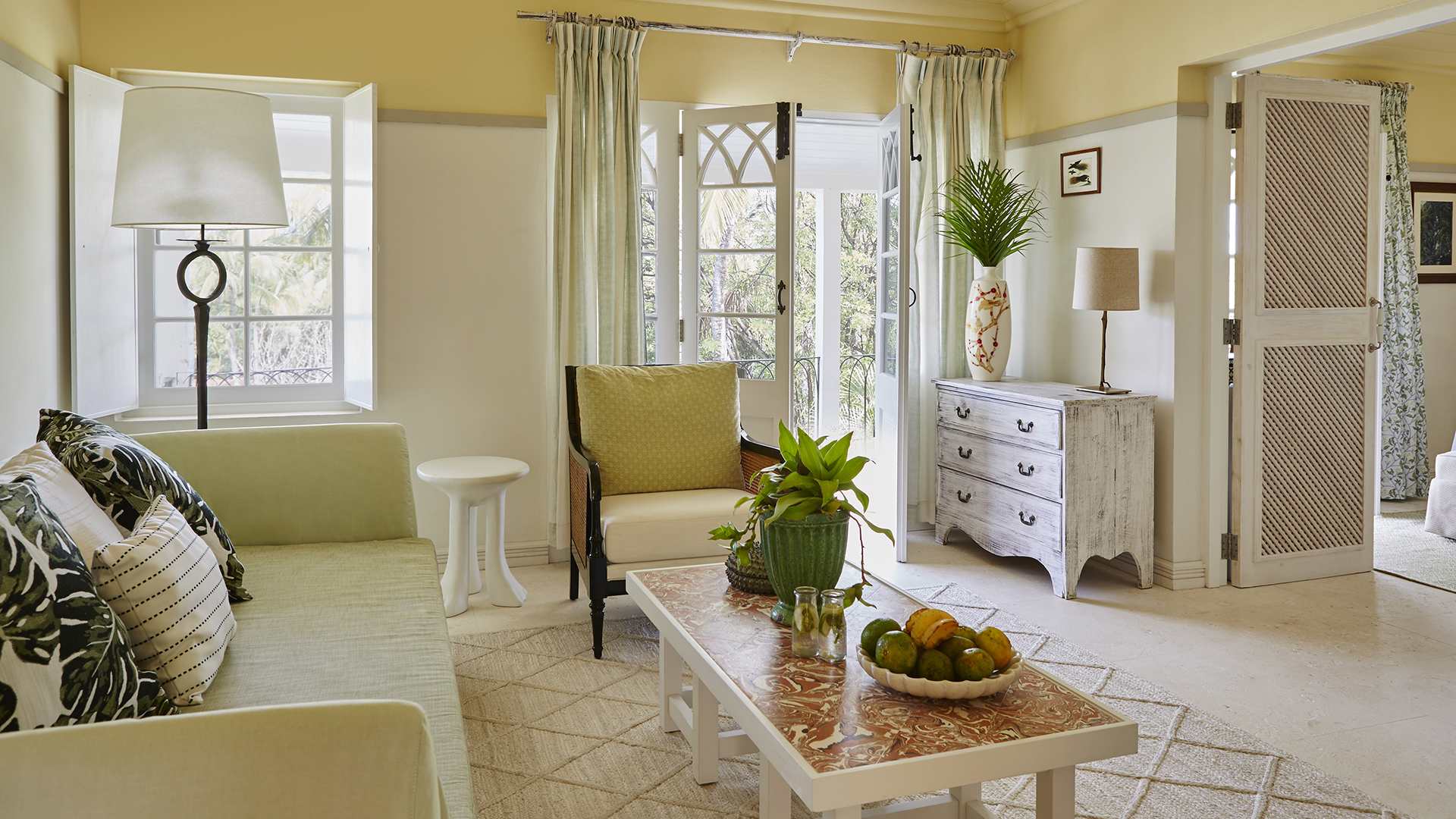 Caribbean, The Grenadines, Mustique, Cotton House, Living Area