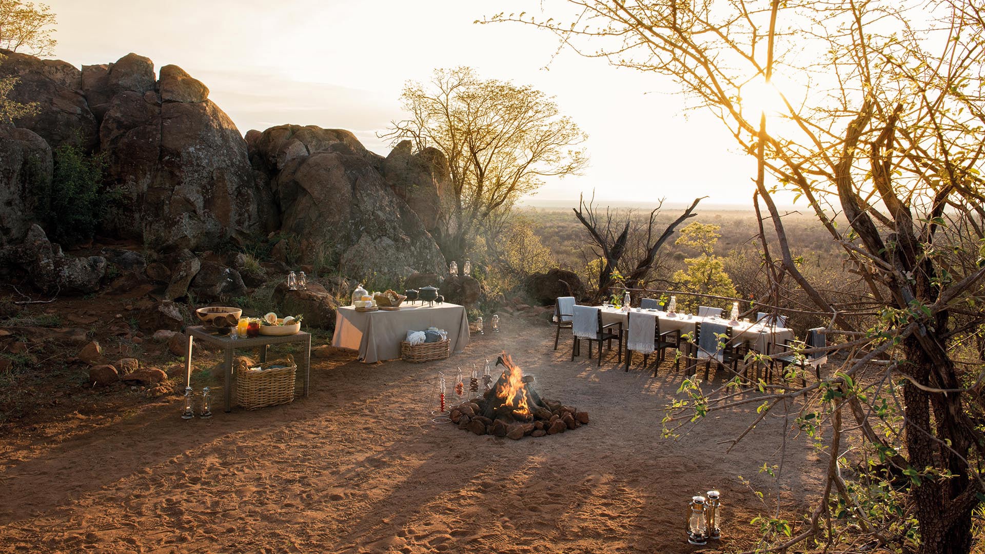 South africa, Madikwe, Madikwe hills, Bush breakfast