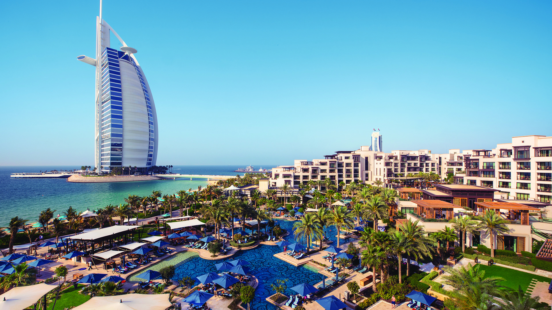 Indian Ocean, Arab Emirates, Dubai, Jumeirah Al Naseem, Day shot