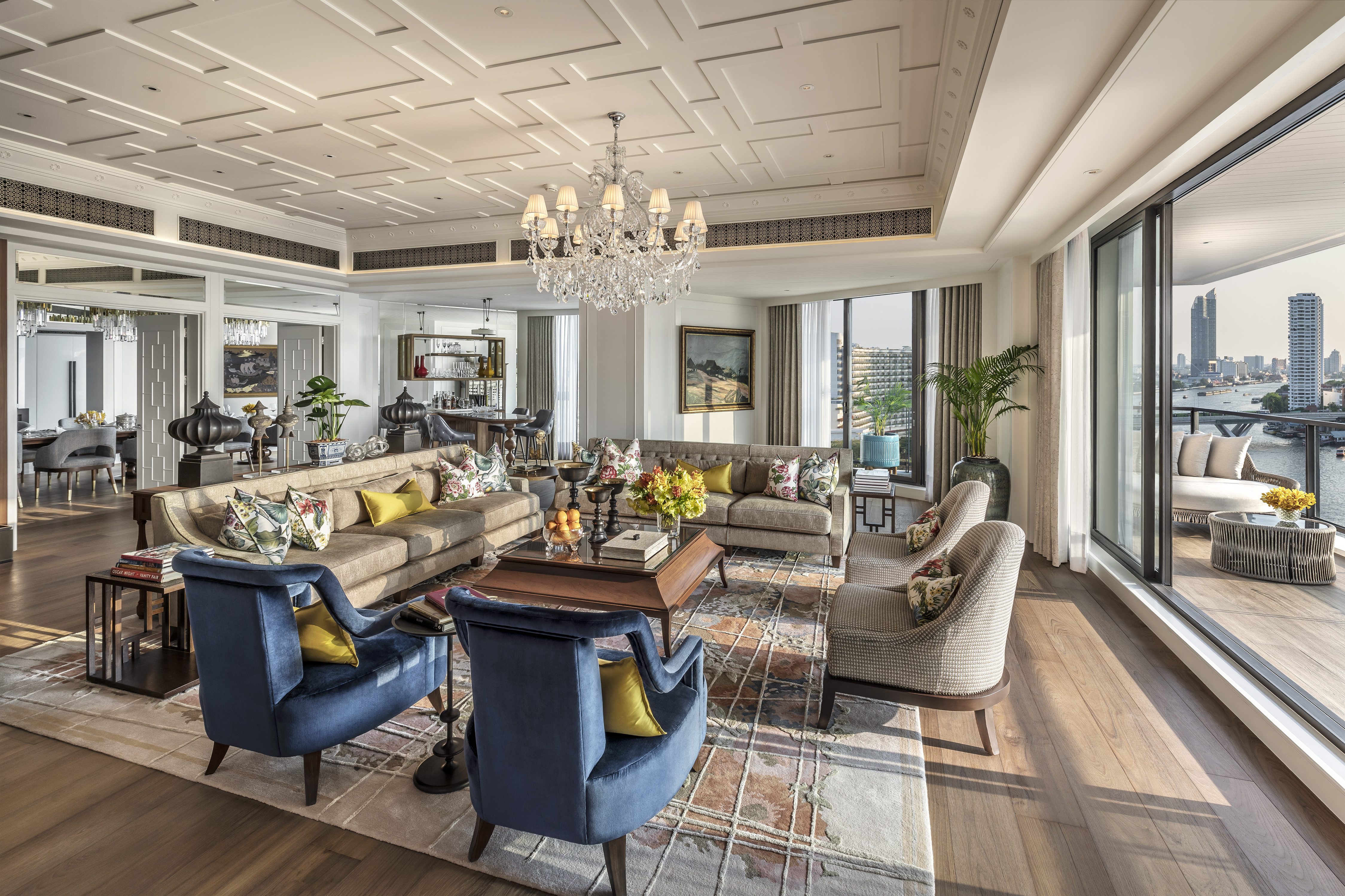 Asia, Thailand, Mandarin Oriental, Bangkok, Oriental Suite Living Room 