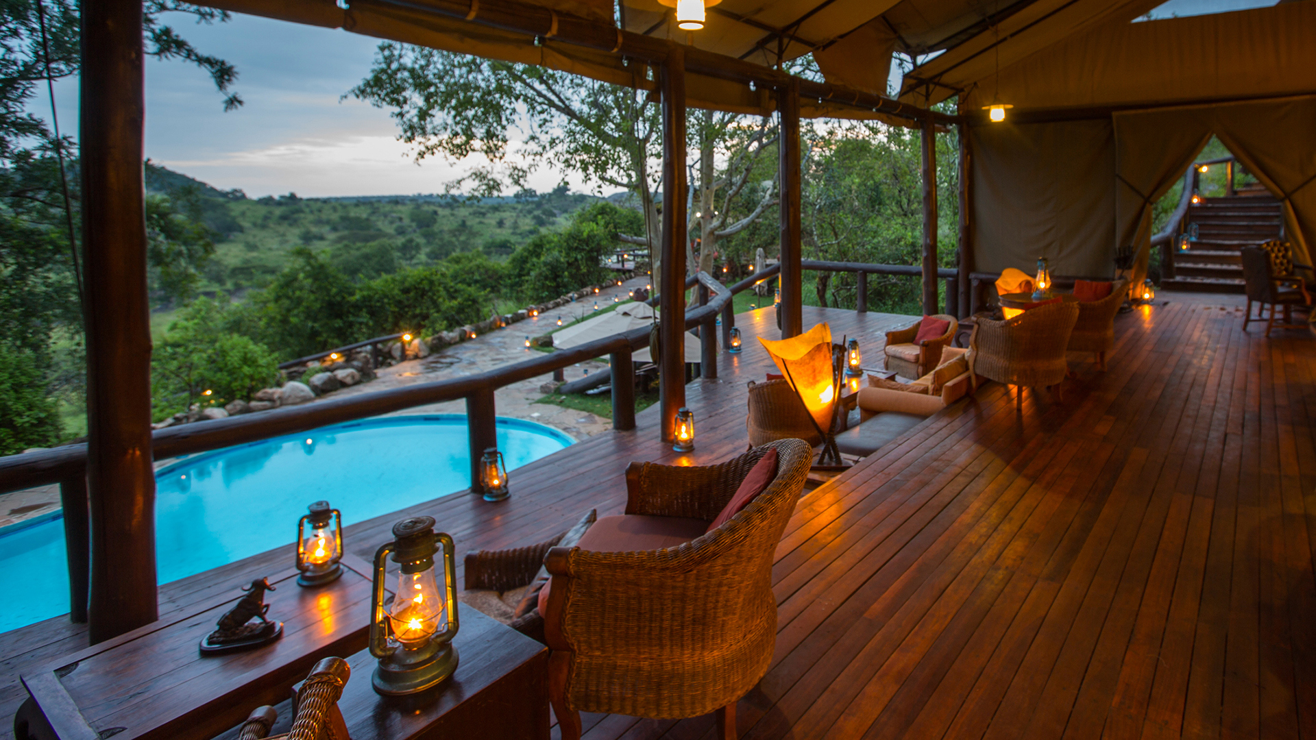  Africa, Tanzania, Serengeti Migration Camp, Main Lounge