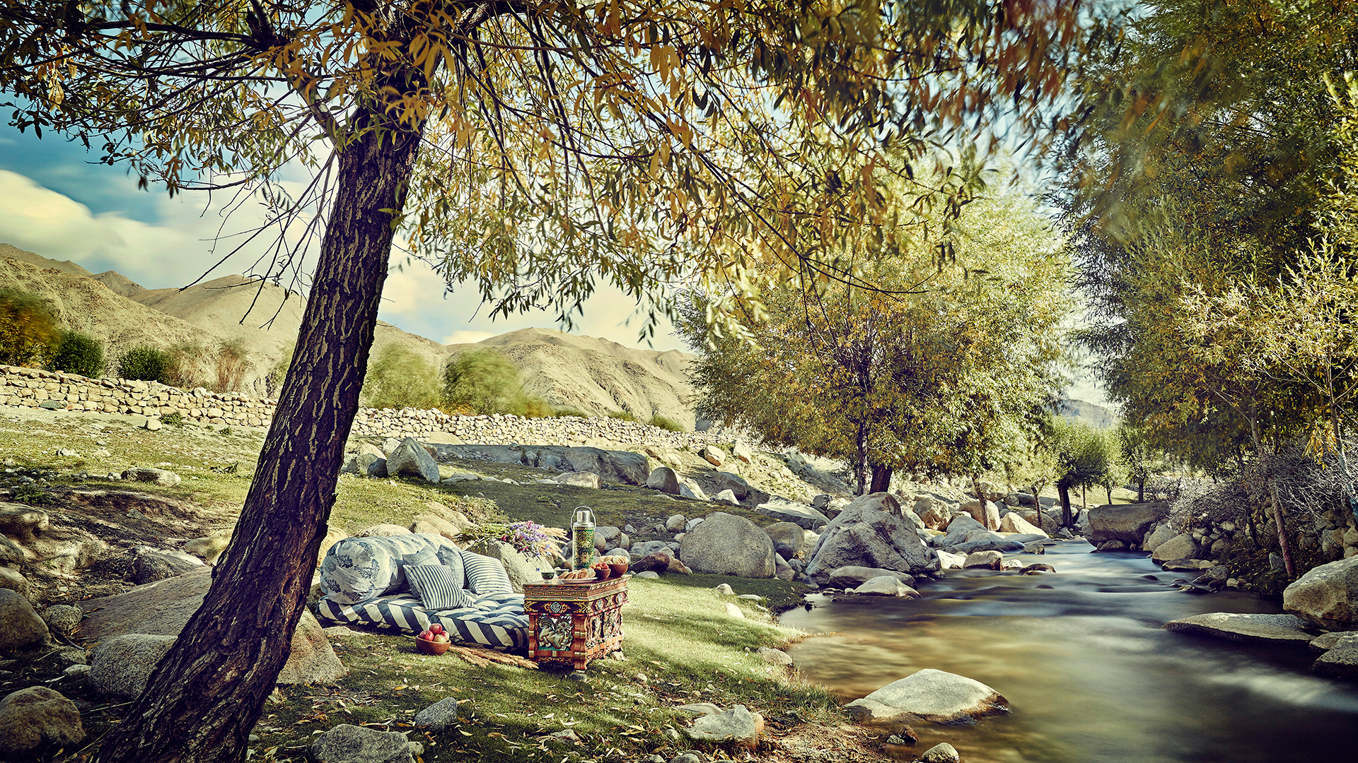 Asia, India, The Ultimate Travelling Camps, Warlia picnic landscape view