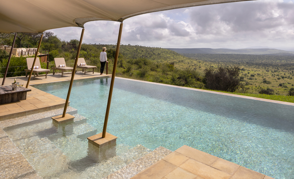 Africa, Kenya, Elewana Loisaba Lodo Springs, Infinity pool