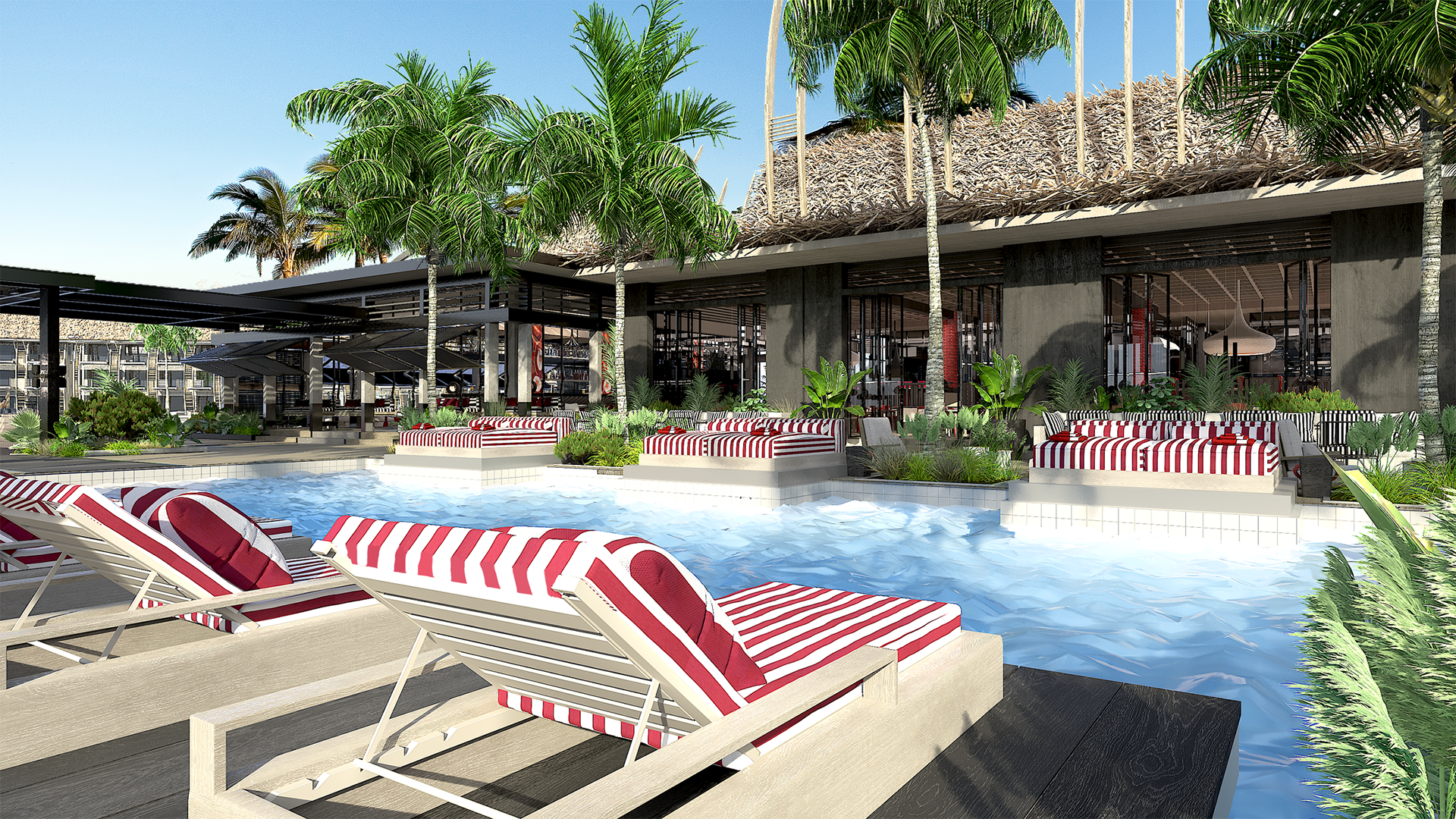 Indian Ocean, Mauritius, LUX* Grand Baie, Beach Rouge Pool