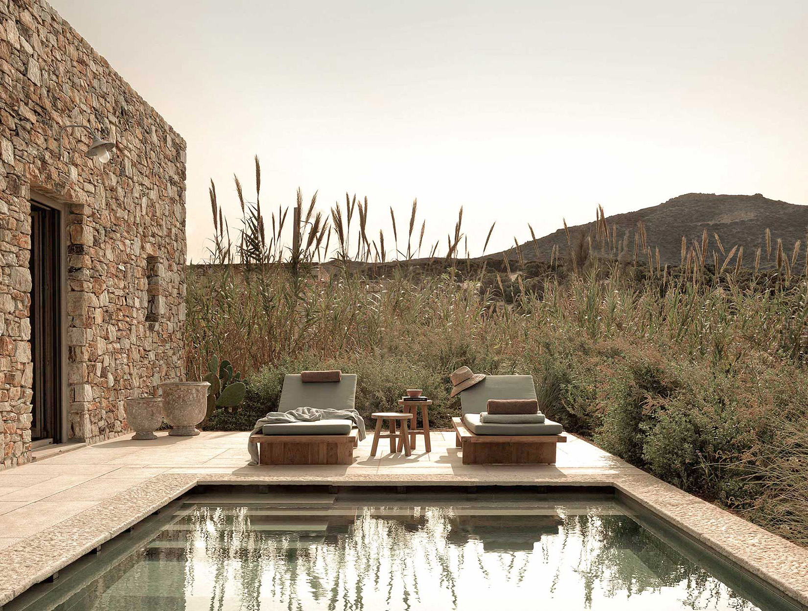 Europe, Greece, Antiparos, The Rooster, garden view suite pool