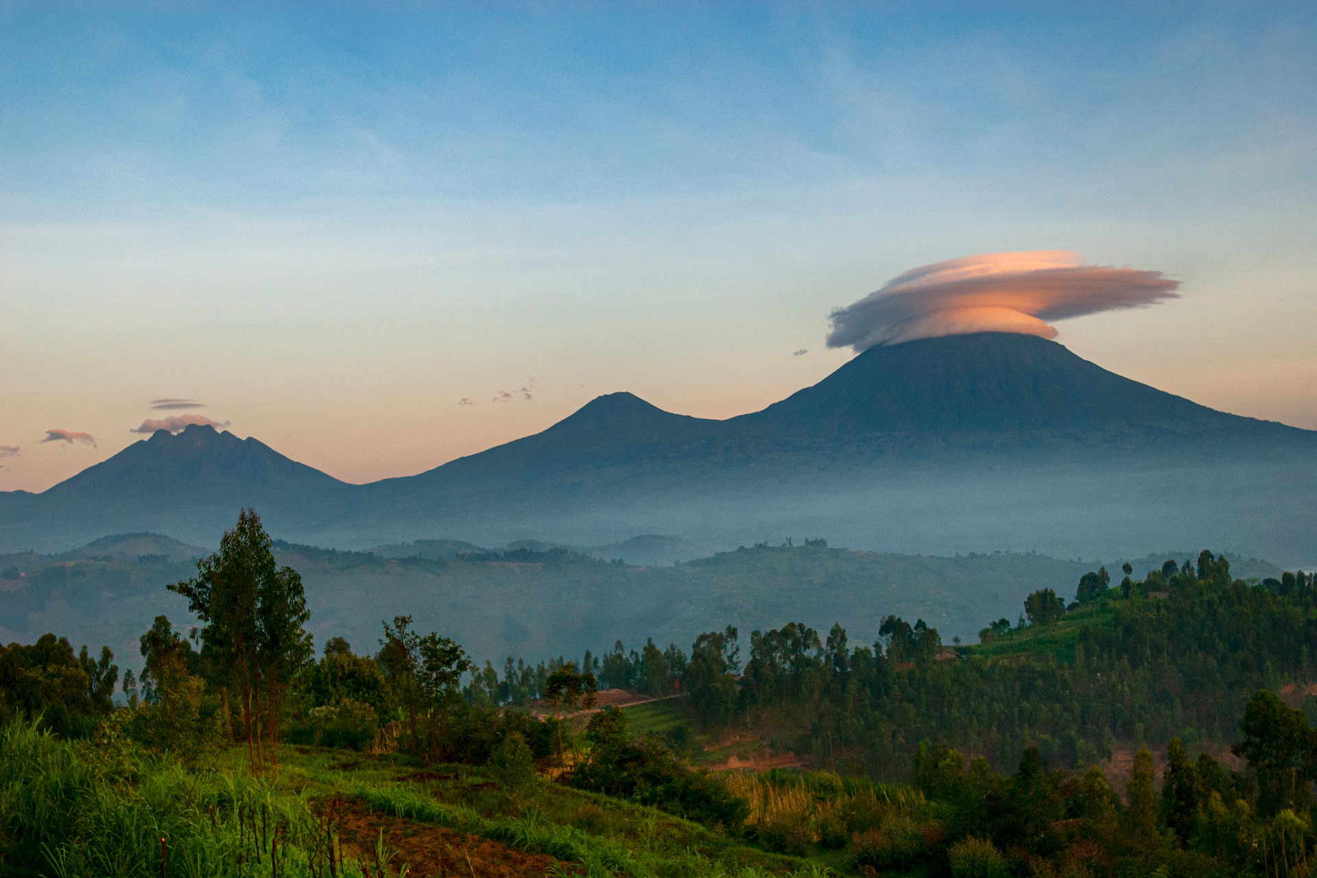 A view of mountains in Rwanda