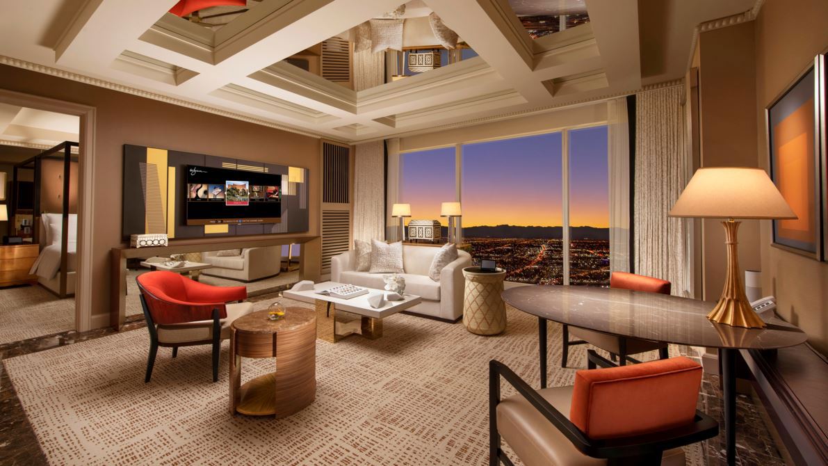  USA, Luxury Las Vegas Holidays, Wynn Las Vegas, Tower Suite Lounge