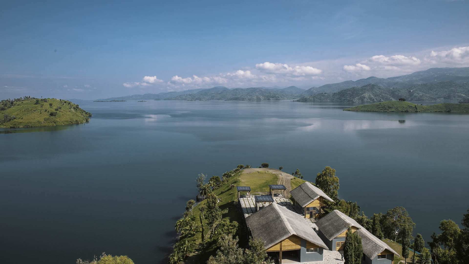 Africa, Rwanda, Cleo Lake Kivu, view of lake 