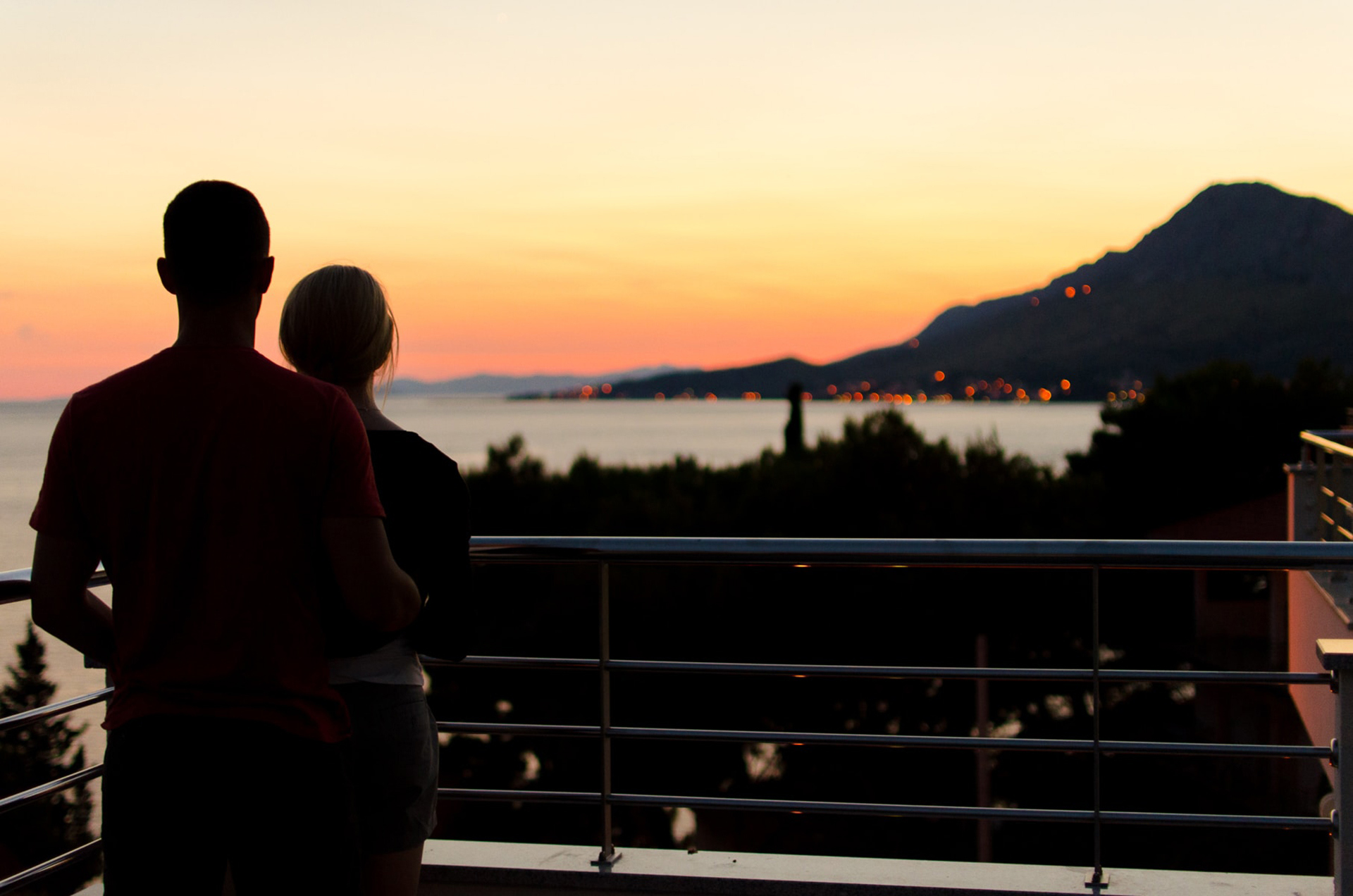 Couple on balcony