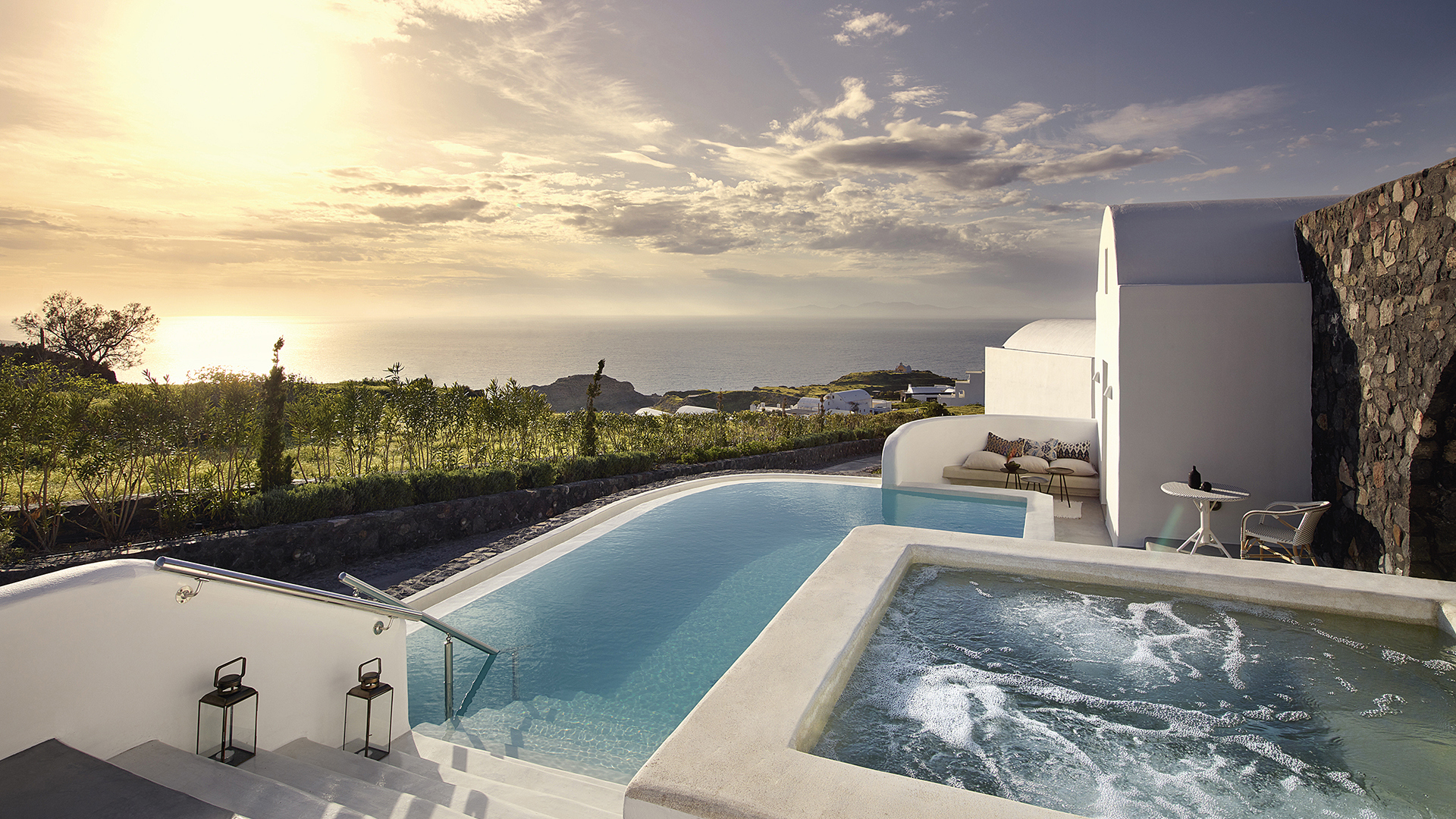 Europe, Greece, Santorini, Santo Pure Oia, Private Pool