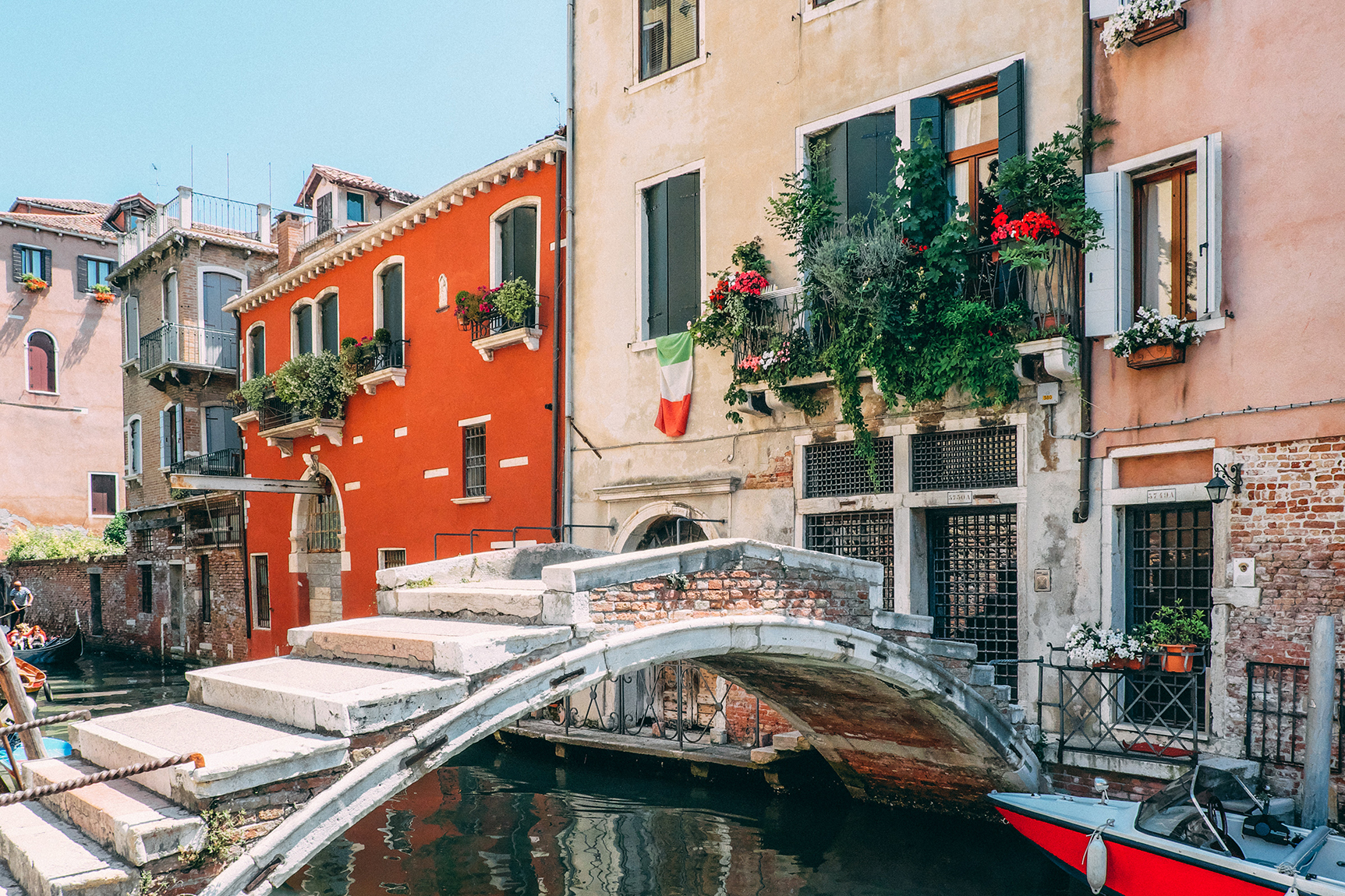 Europe, Italy, Venice, street bridge 