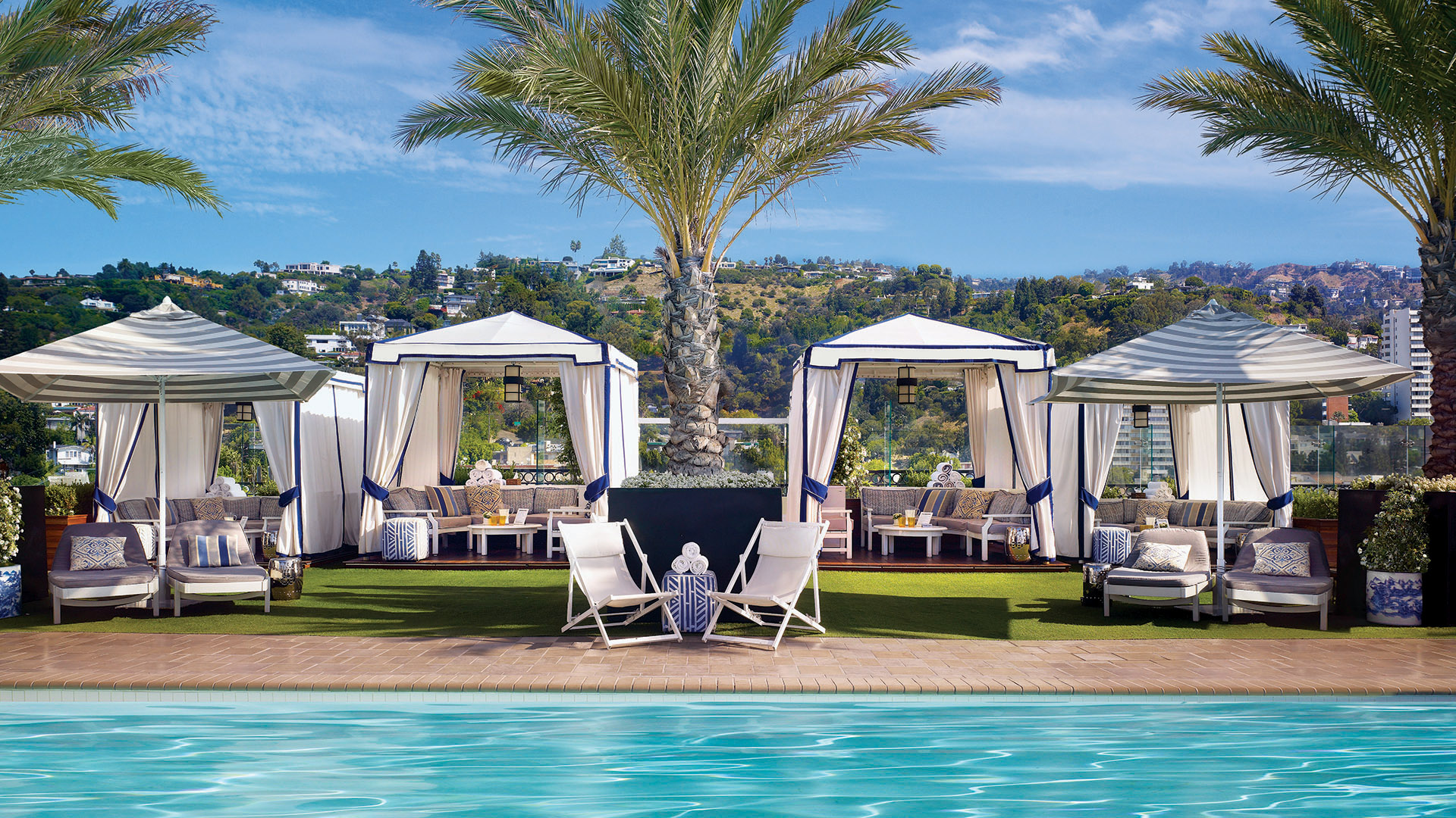 North America, California, The London West Hollywood, Poolside Cabanas