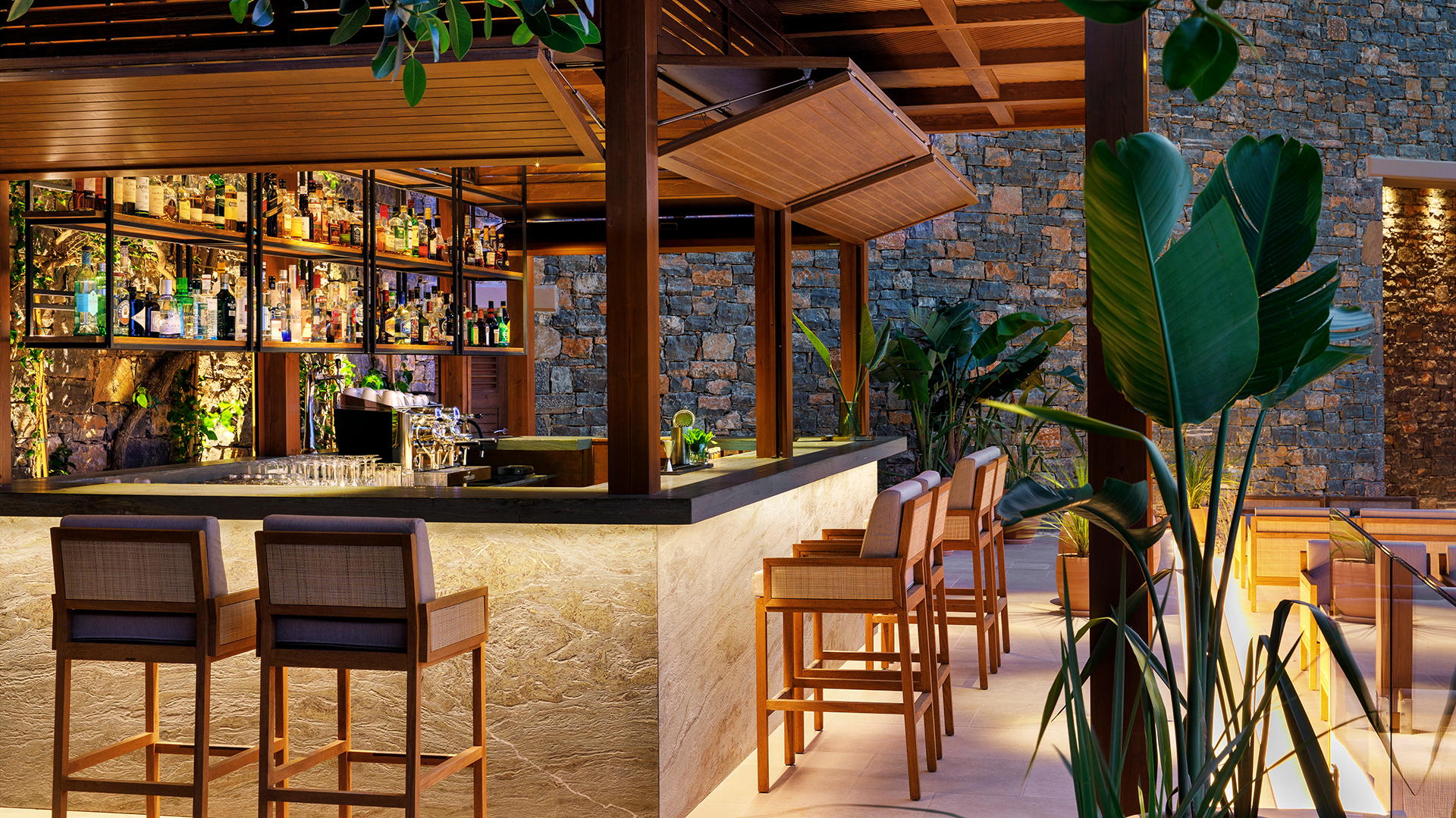 Europe, Greece, Crete, Daios Cove Luxury Resort & Villas, Bar